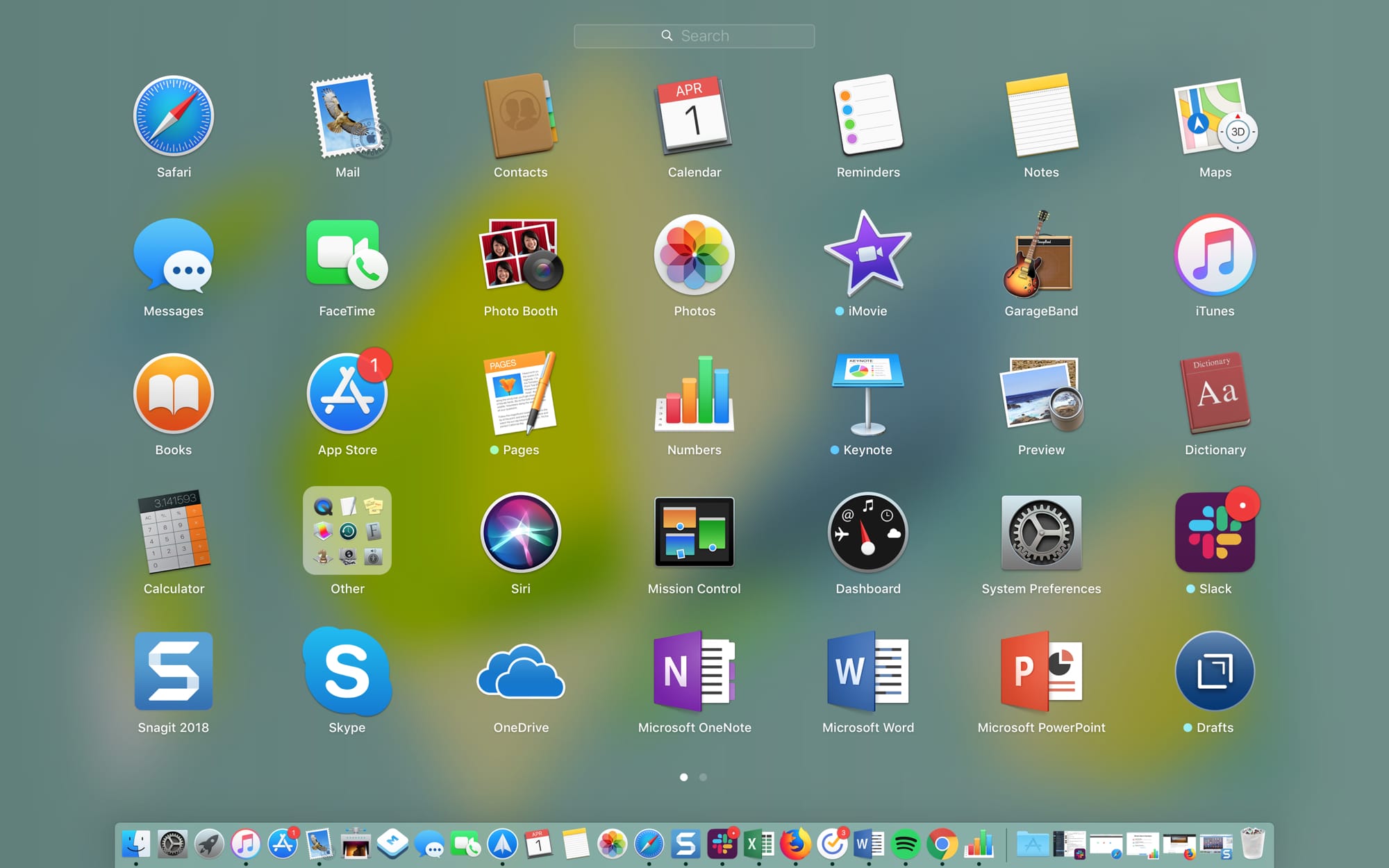 Main Launchpad Screen on Mac