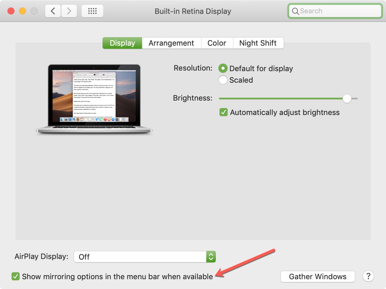 apple tv airplay mirroring macbook pro