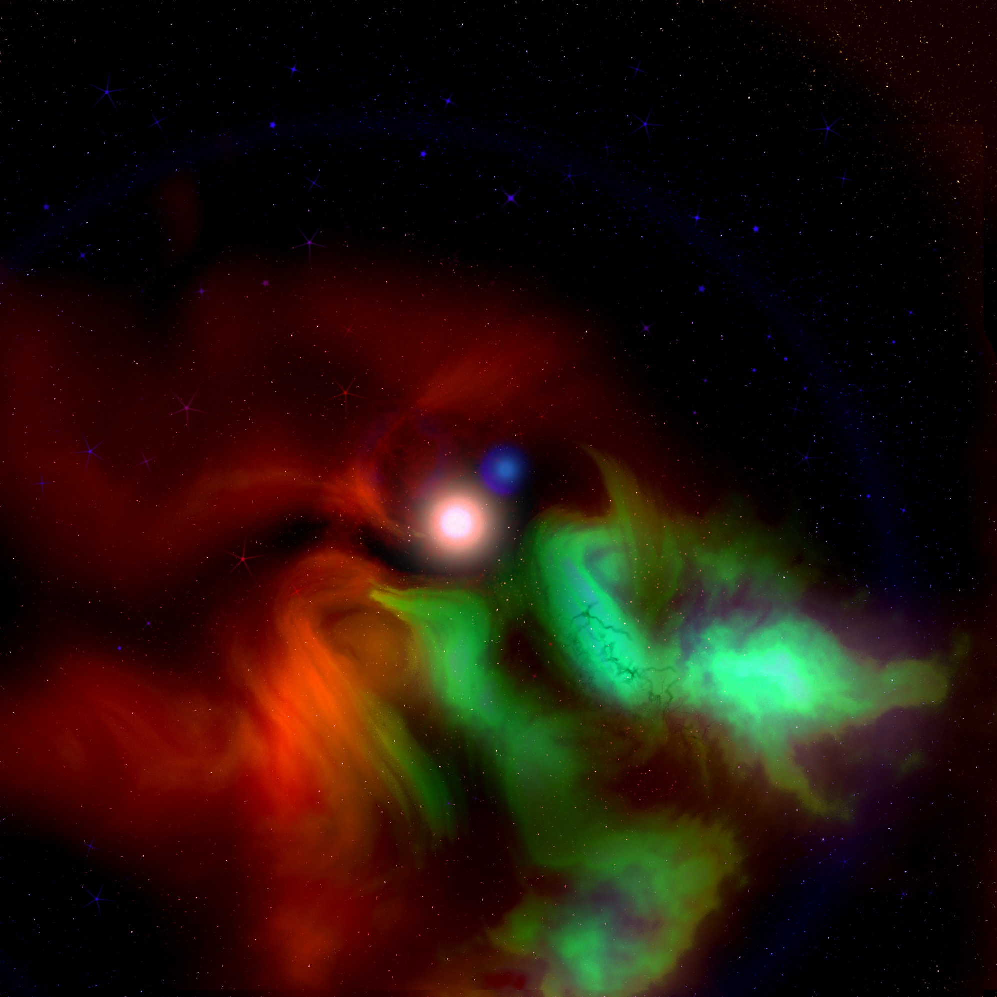 Spooky Nebula iPad wallpaper space galaxy