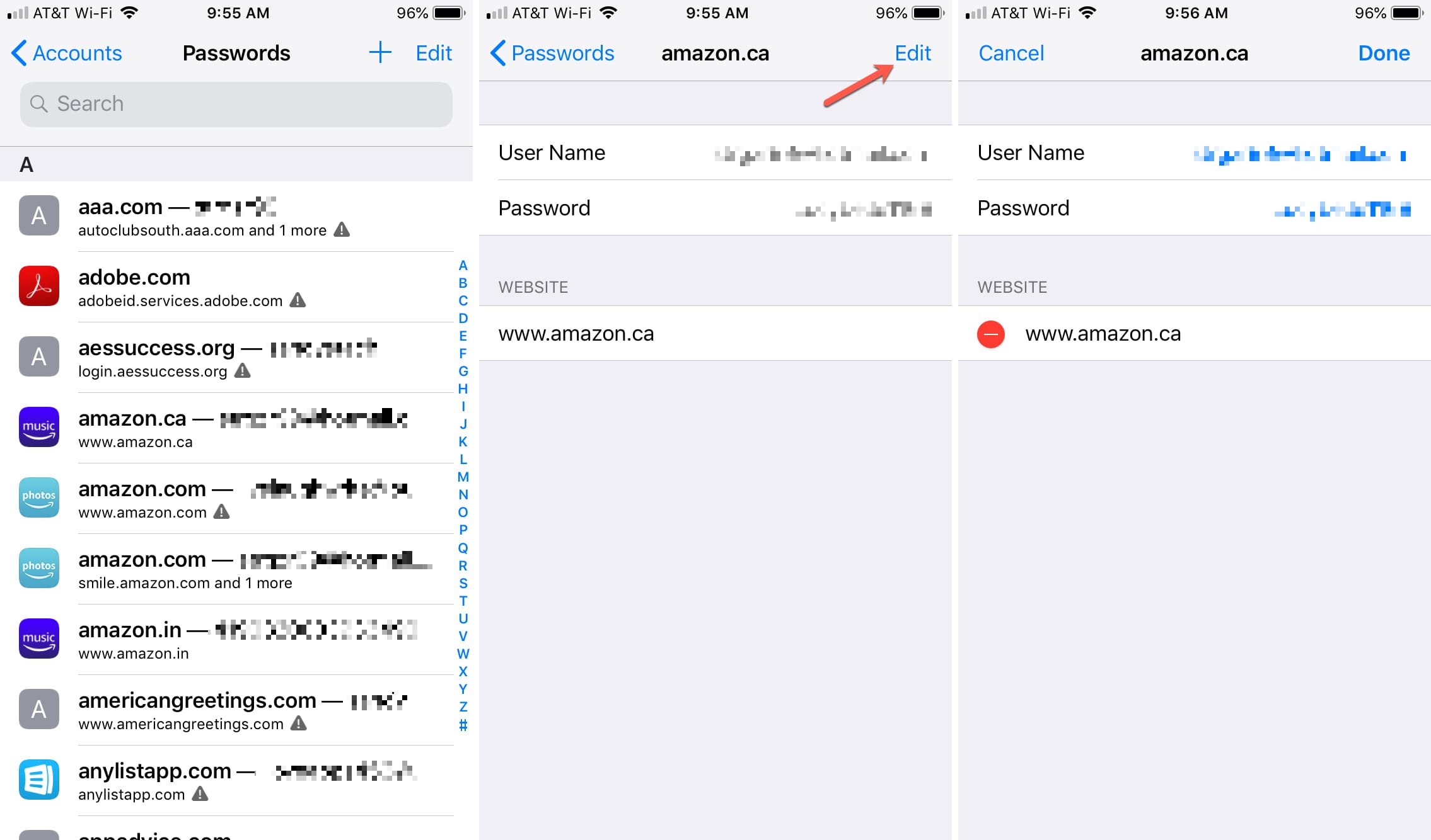 View Keychain Passwords and Edit on iPhone