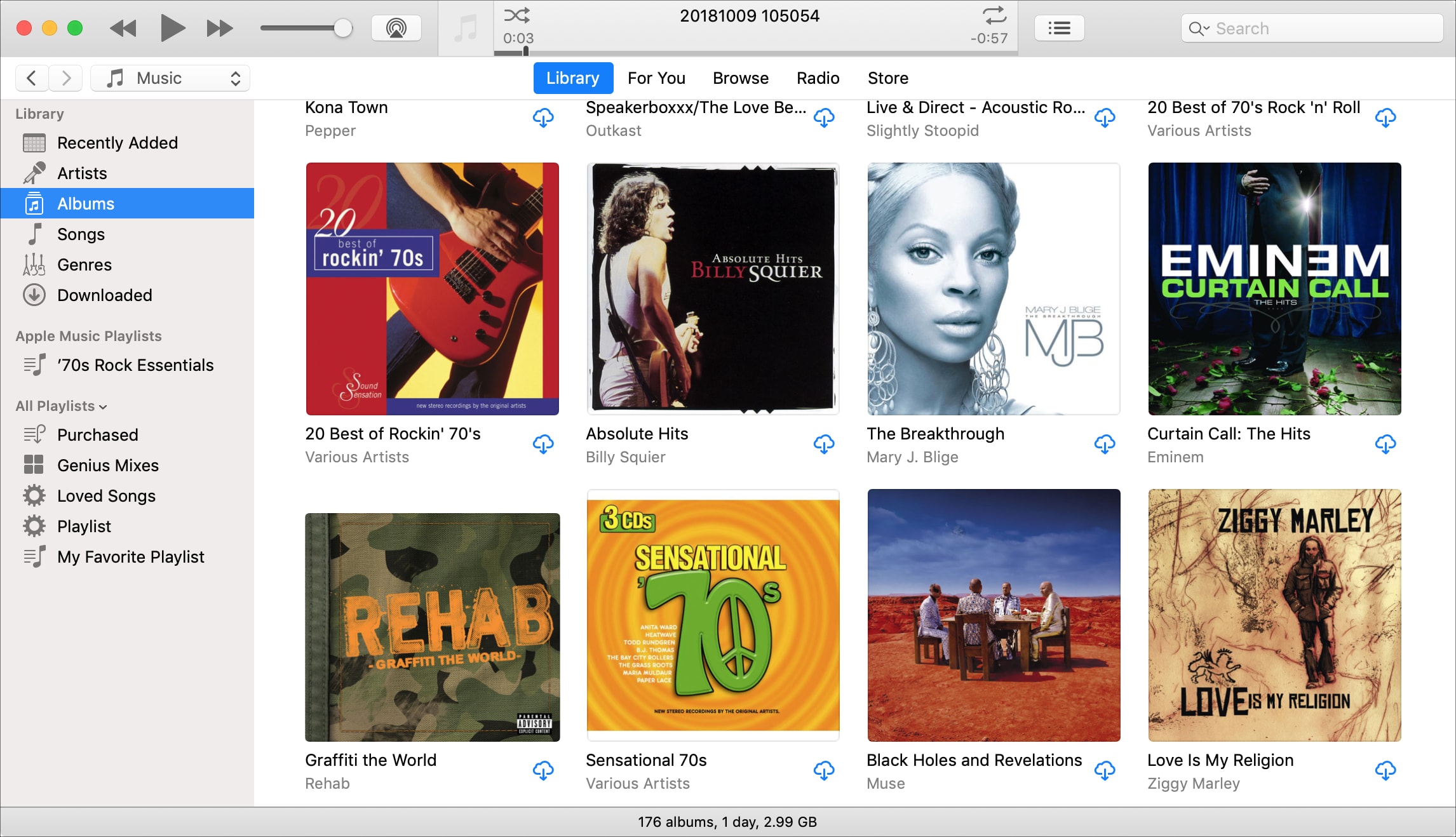 iTunes LIbrary Albums on Mac