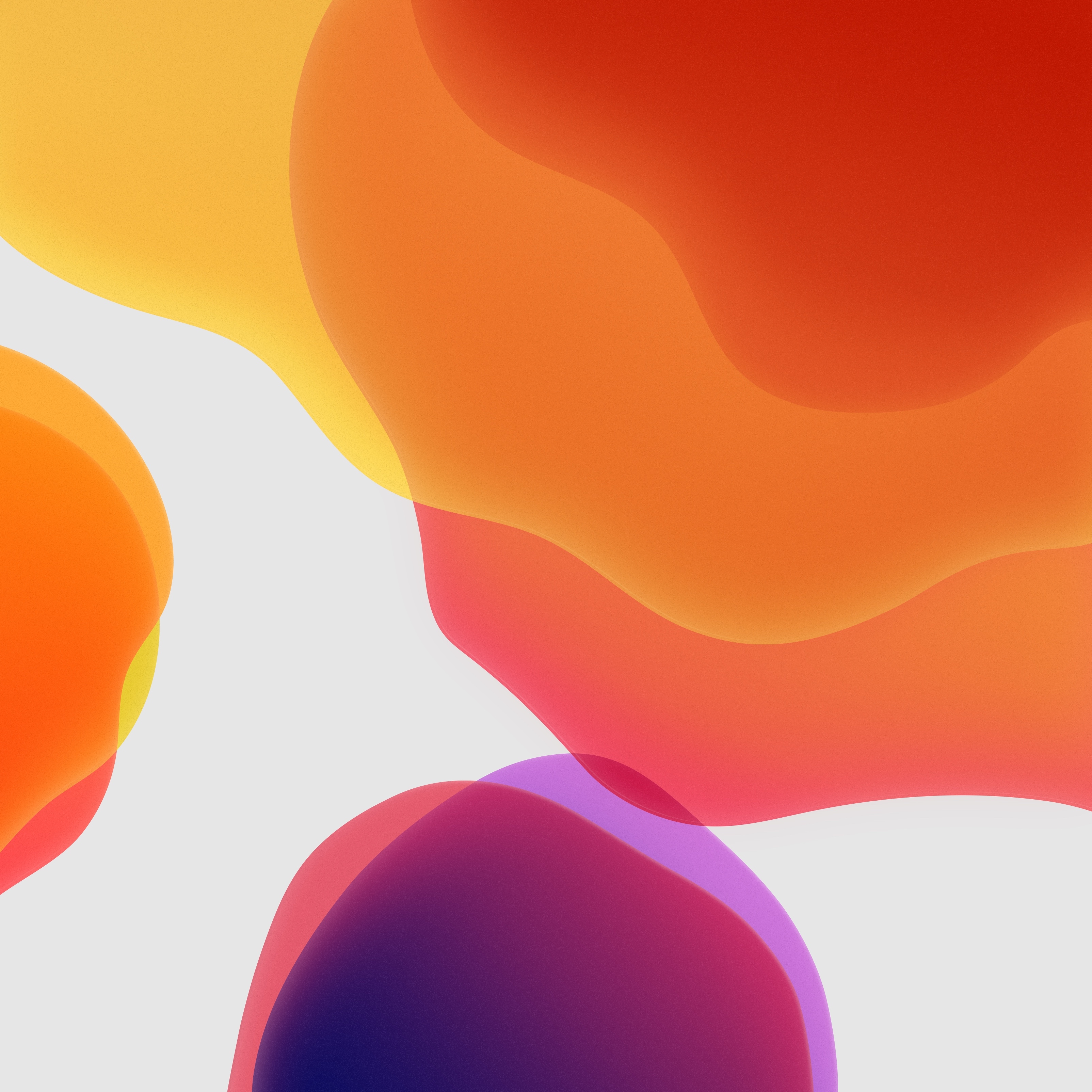 Light iOS 13 wallpaper in orange