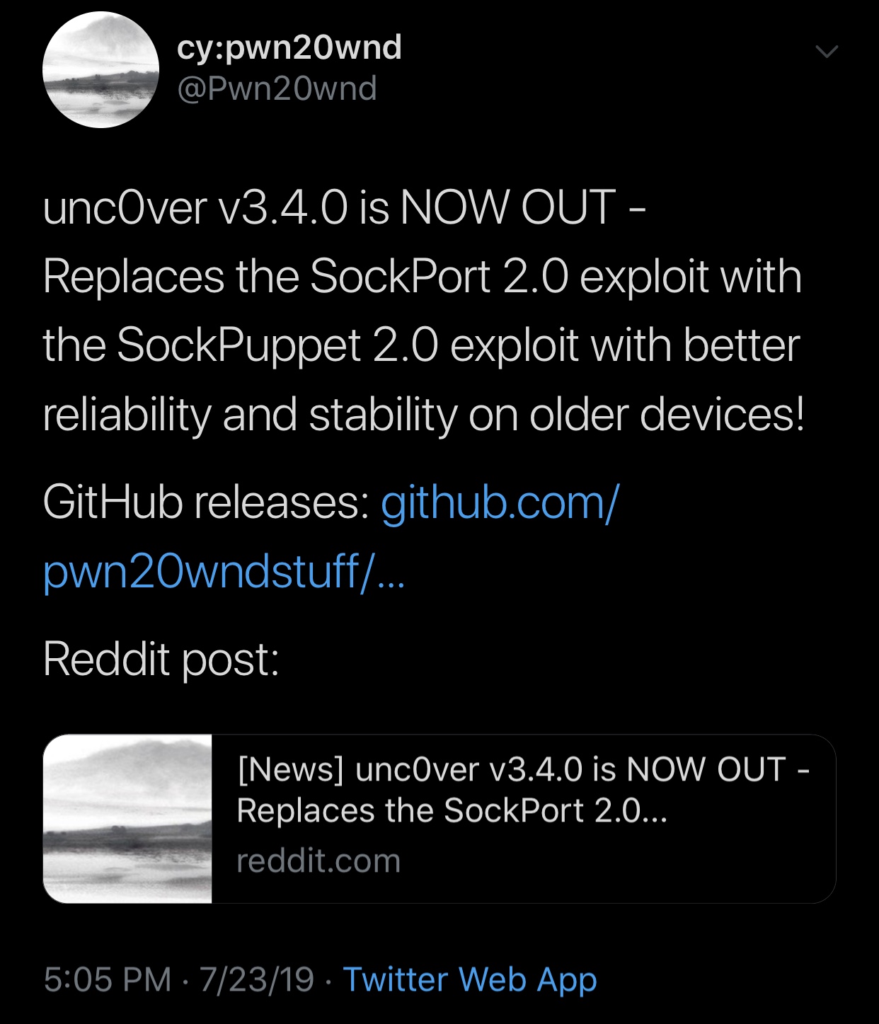 Unc0ver v3.4.0 Released to Support Ned Williamson’s Sock Puppet 2 Exploit