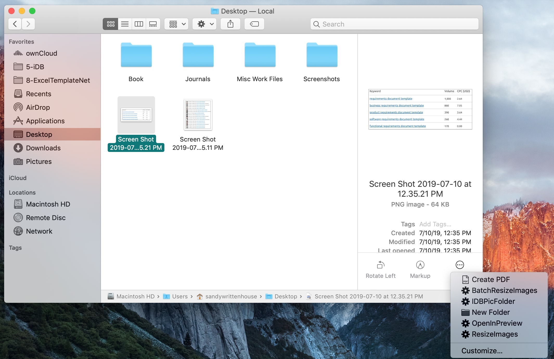 Mac Finder Quick Actions and More