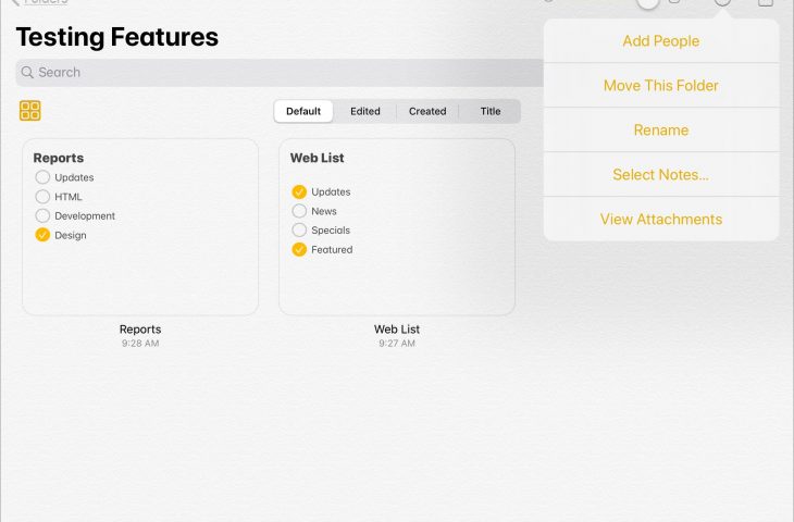 Как использовать просмотр галереи, контрольные списки и общие папки в заметках на iPadOS 134