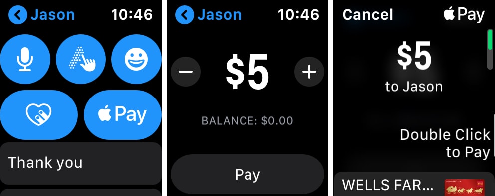 Send Money with Apple Pay Apple Watch