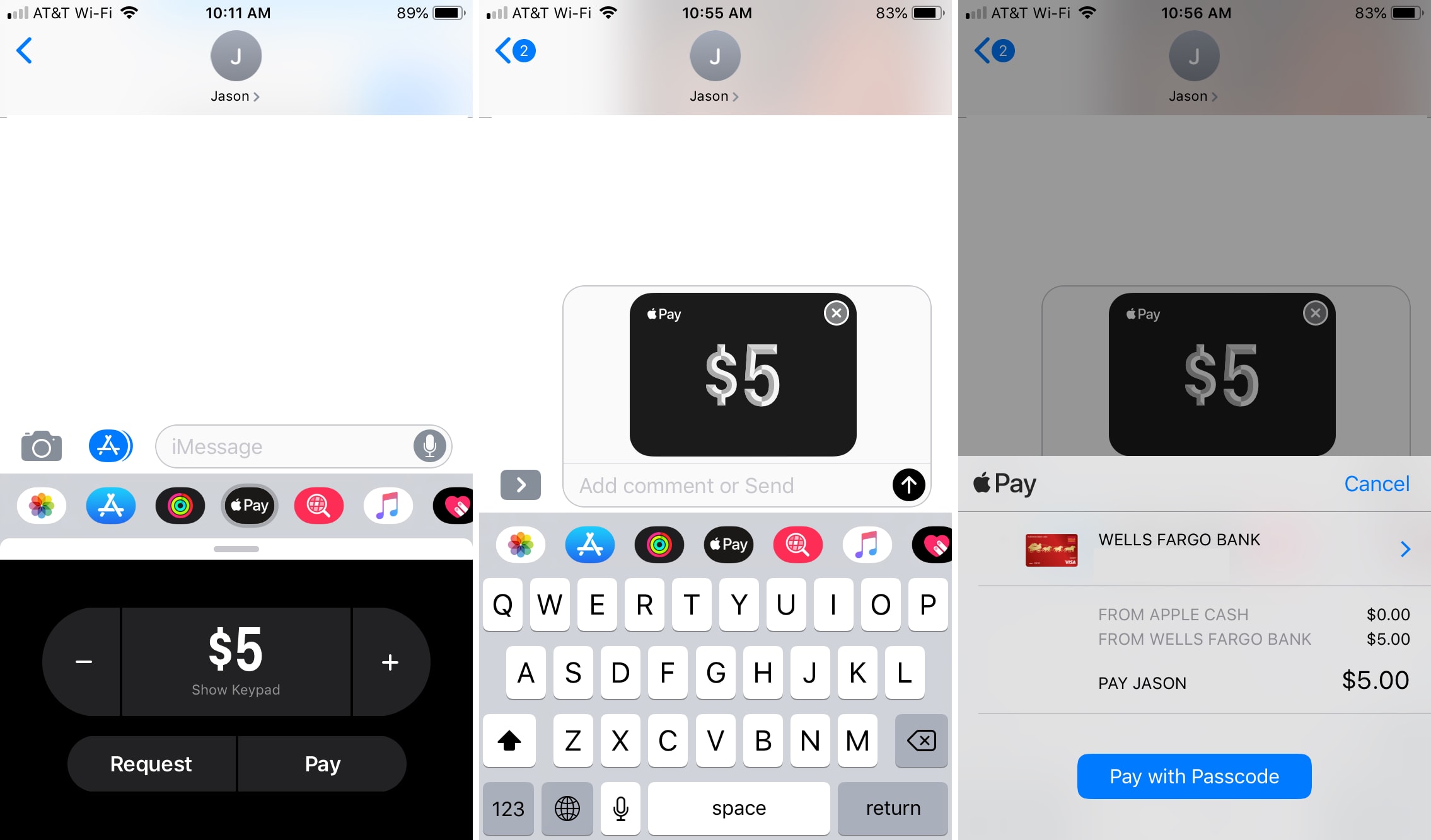 Send Money with Apple Pay iPhone