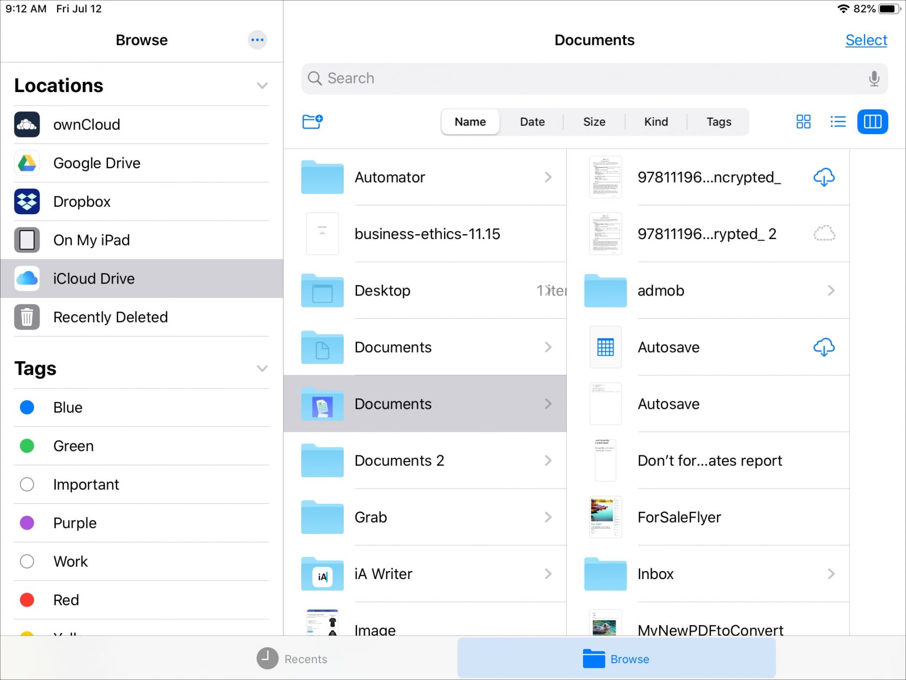 How to use the new Column view in the iPad Files app