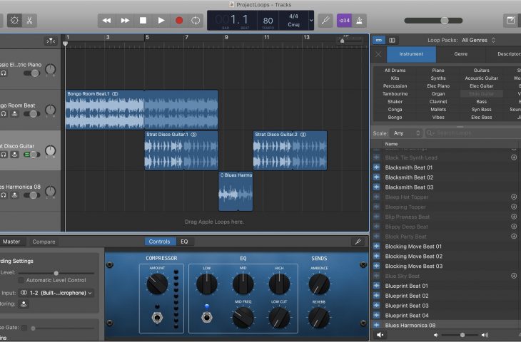 Cara mengunduh dan menambahkan Apple Loops ke lagu di GarageBand 5