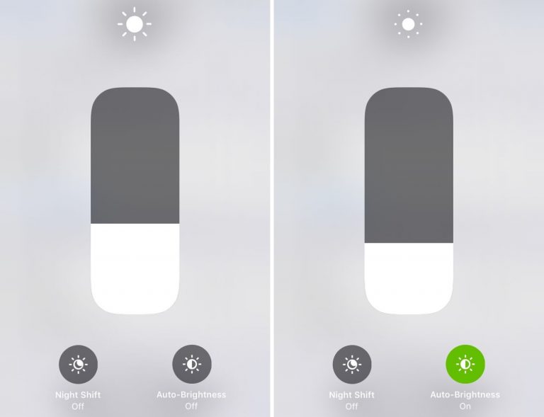 This tweak adds an auto-brightness toggle button to Control Center