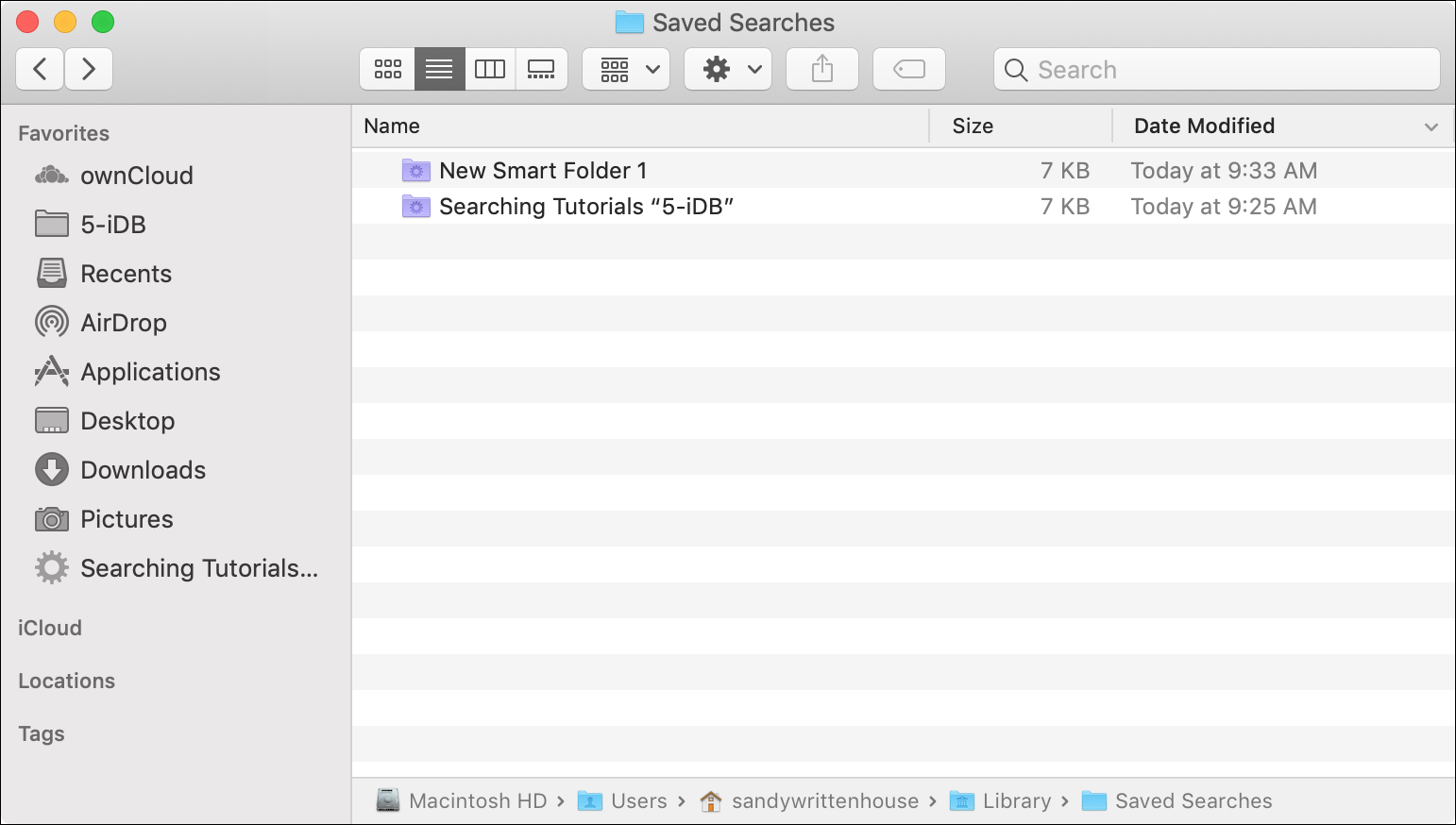 Finder Search Saved Searches Mac