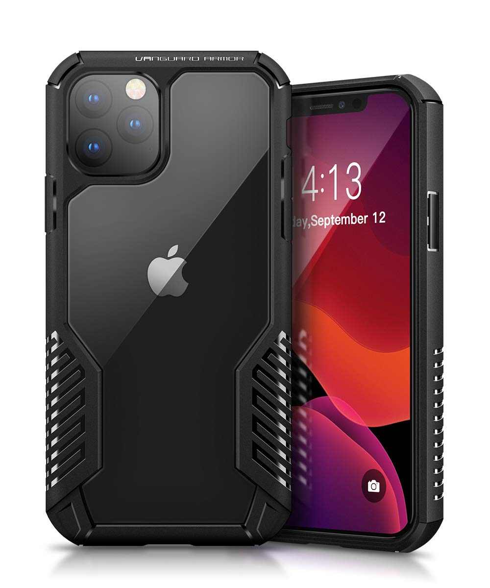 Military Grade Clear Drop Protection Premium Hybrid Heavy Duty Shockproof Bumper Hard Phone Case for iPhone 11 2019 6.1 Inch Gray Futanwe Apple iPhone 11 Rugged Military Armor 