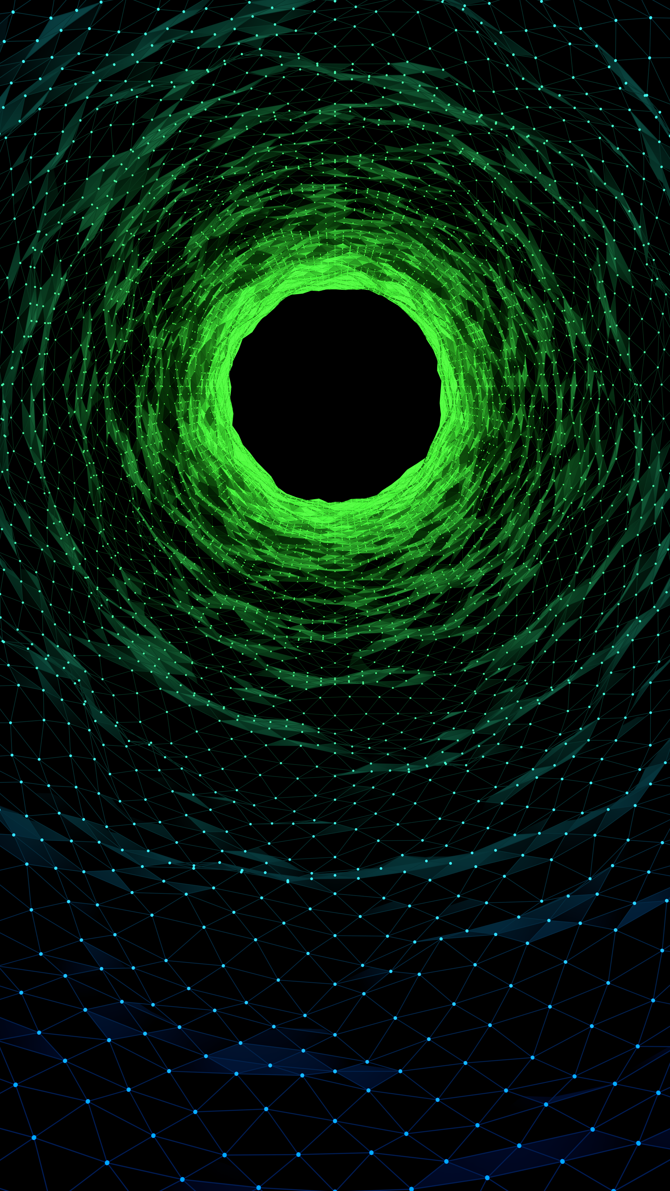 iPhone 11 Pro wallpapers with a green vortex