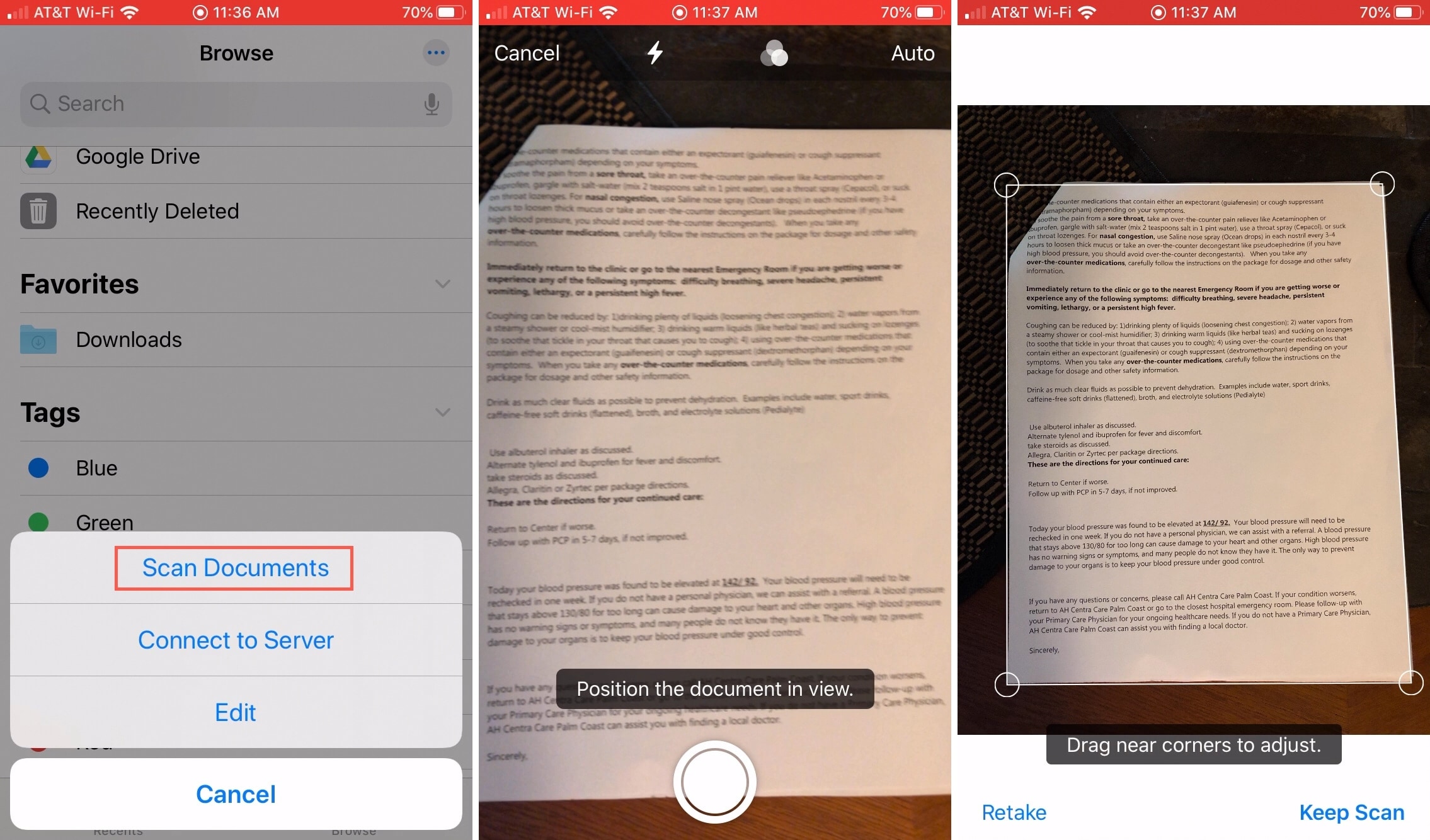 Scan Documents Files App iPhone