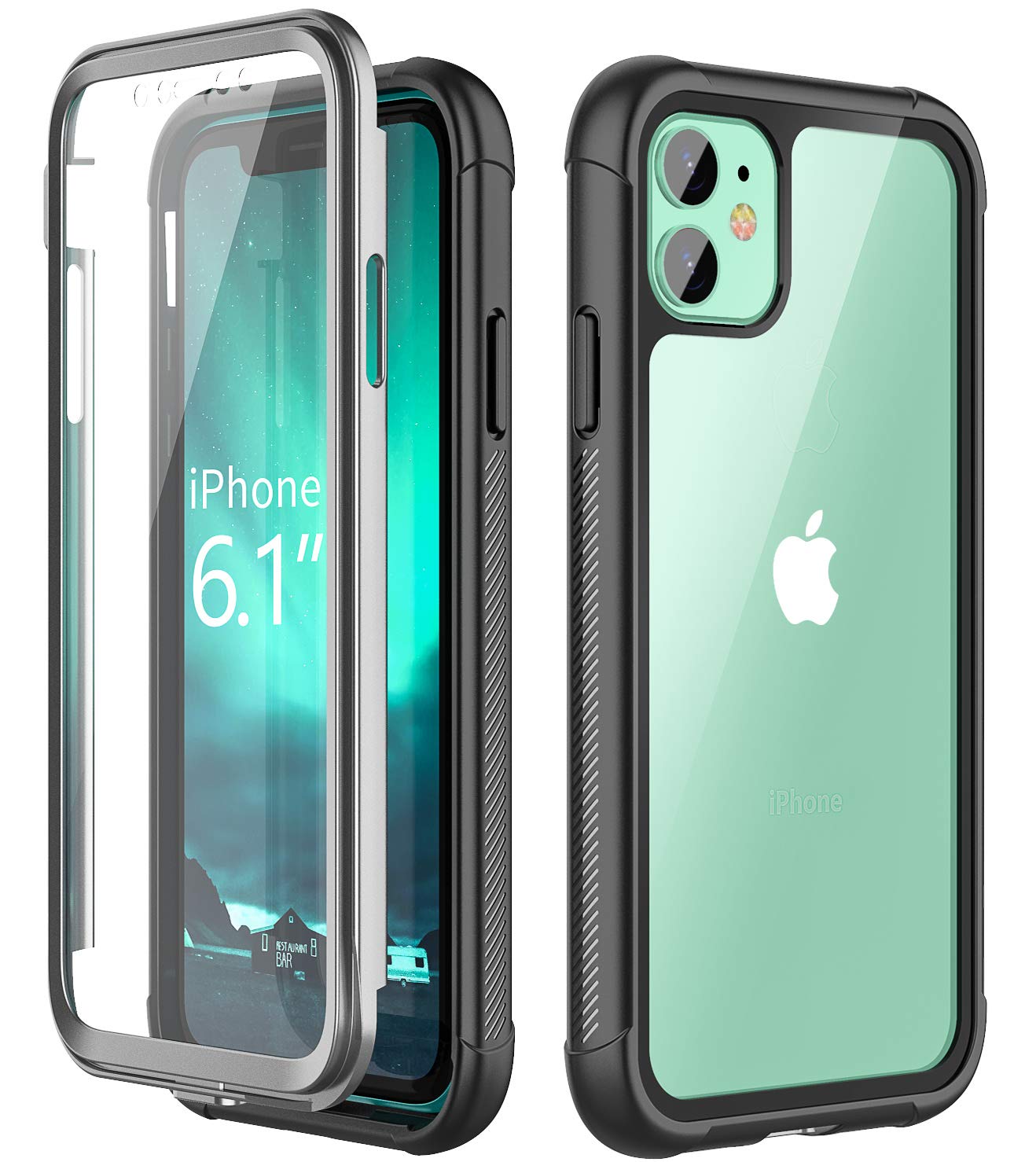 Anti-Scratches Lightweight Protective Slim Shockproof Heavy-Duty Case for iPhone 11 Case 6.1 inch Black DETAKER Compatible with iPhone 11 Case 
