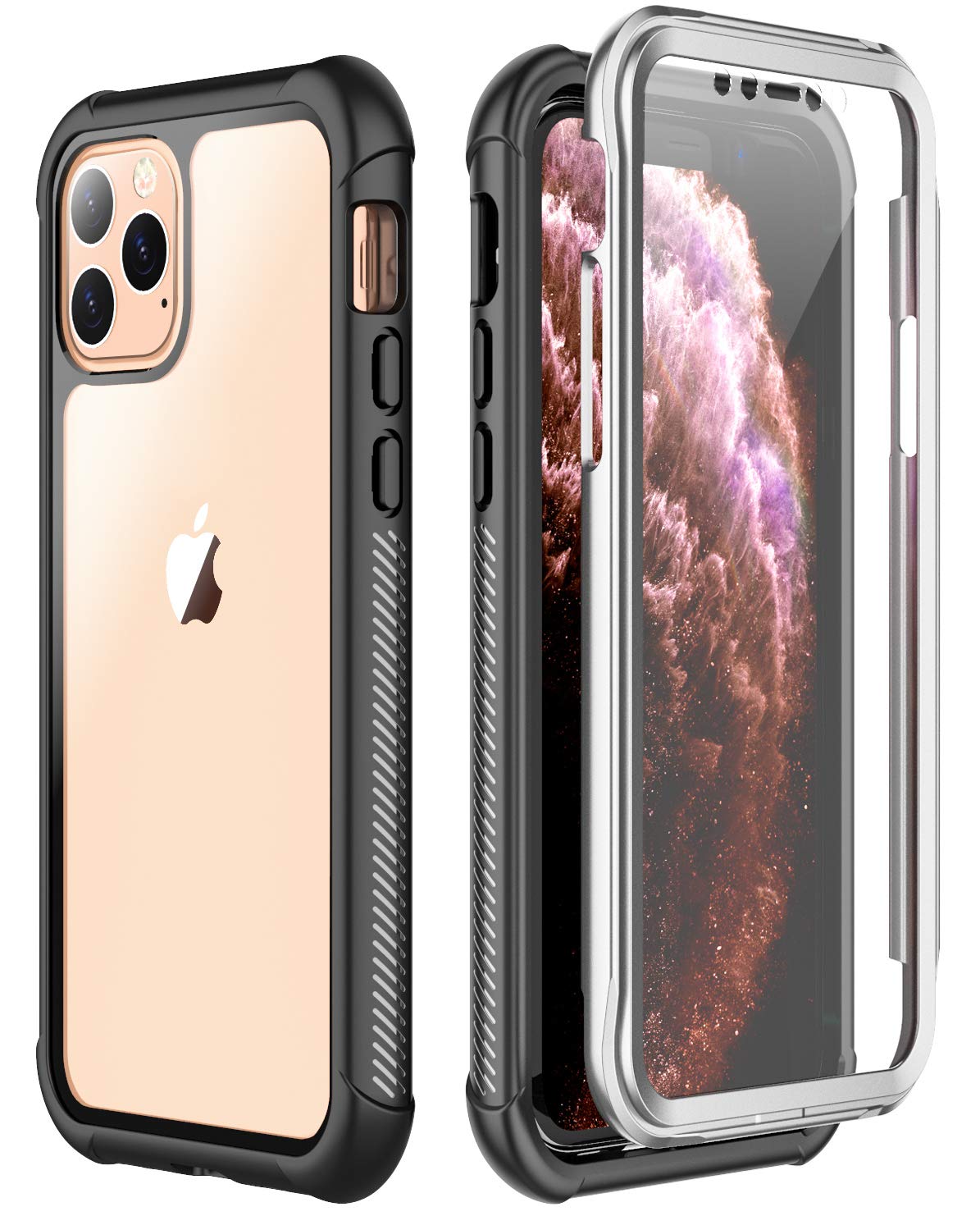 Cover for iPhone 13 Pro Max Black SPIDERCASE for iPhone 13 Pro Max Case, 10 FT Military Grade Drop Protection with 2 pcs Tempered Glass Screen Protector & 2 Pcs Camera Lens Protector 