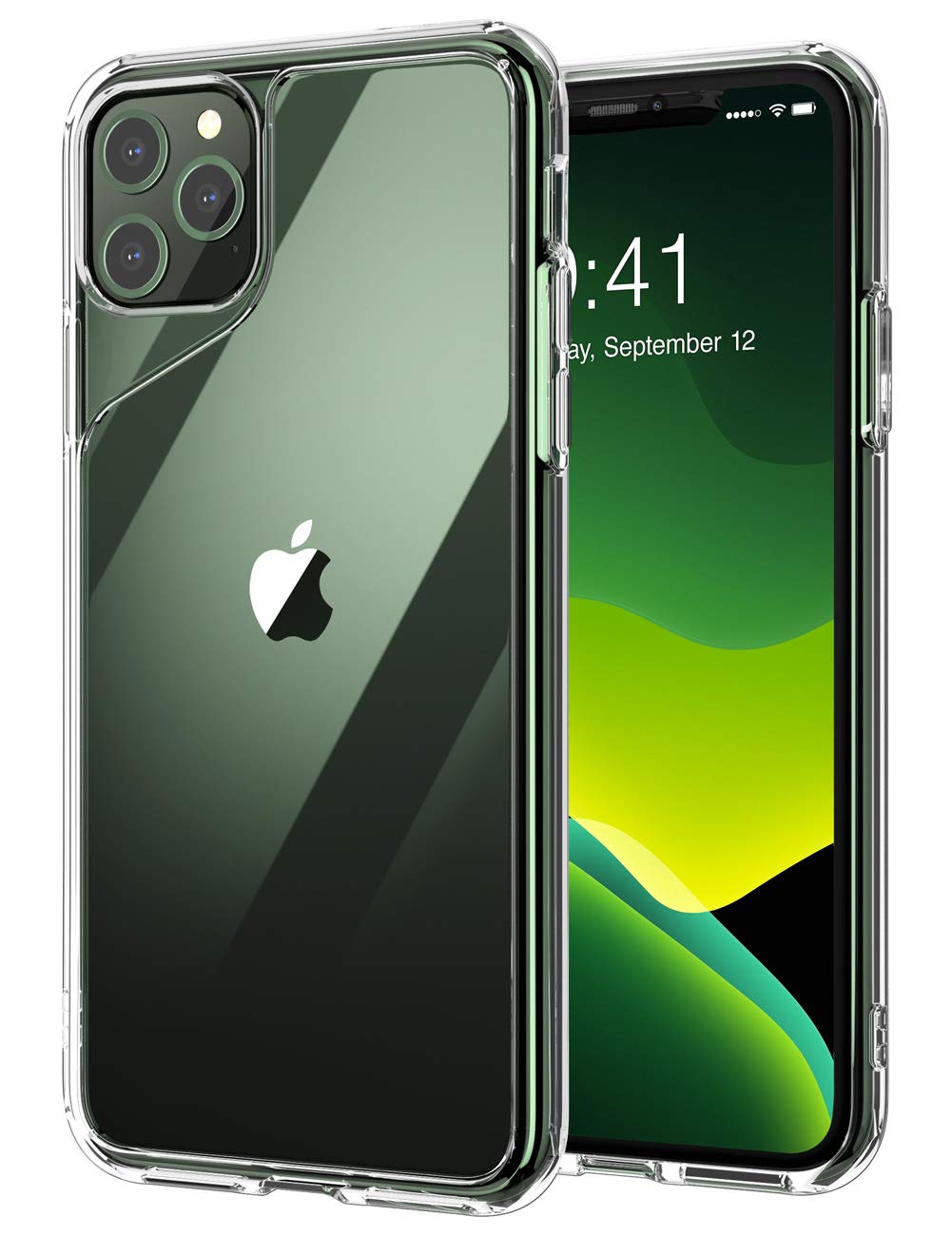 iPhone 11 Pro Cover Noziroh Rubber Bumper Silicone Antiurto Microfibra Case Nero
