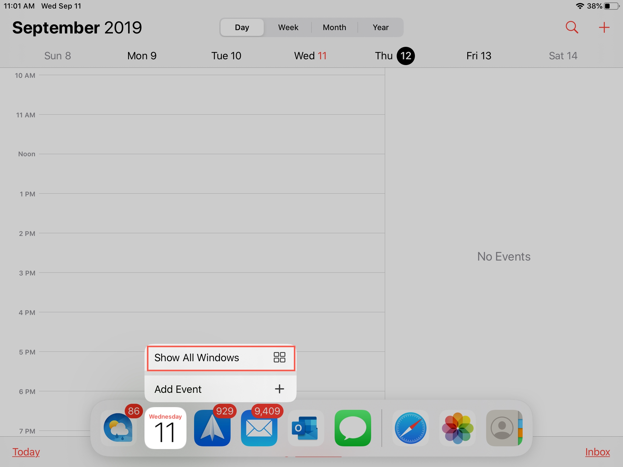 iPadOS multitasking features Show All Windows