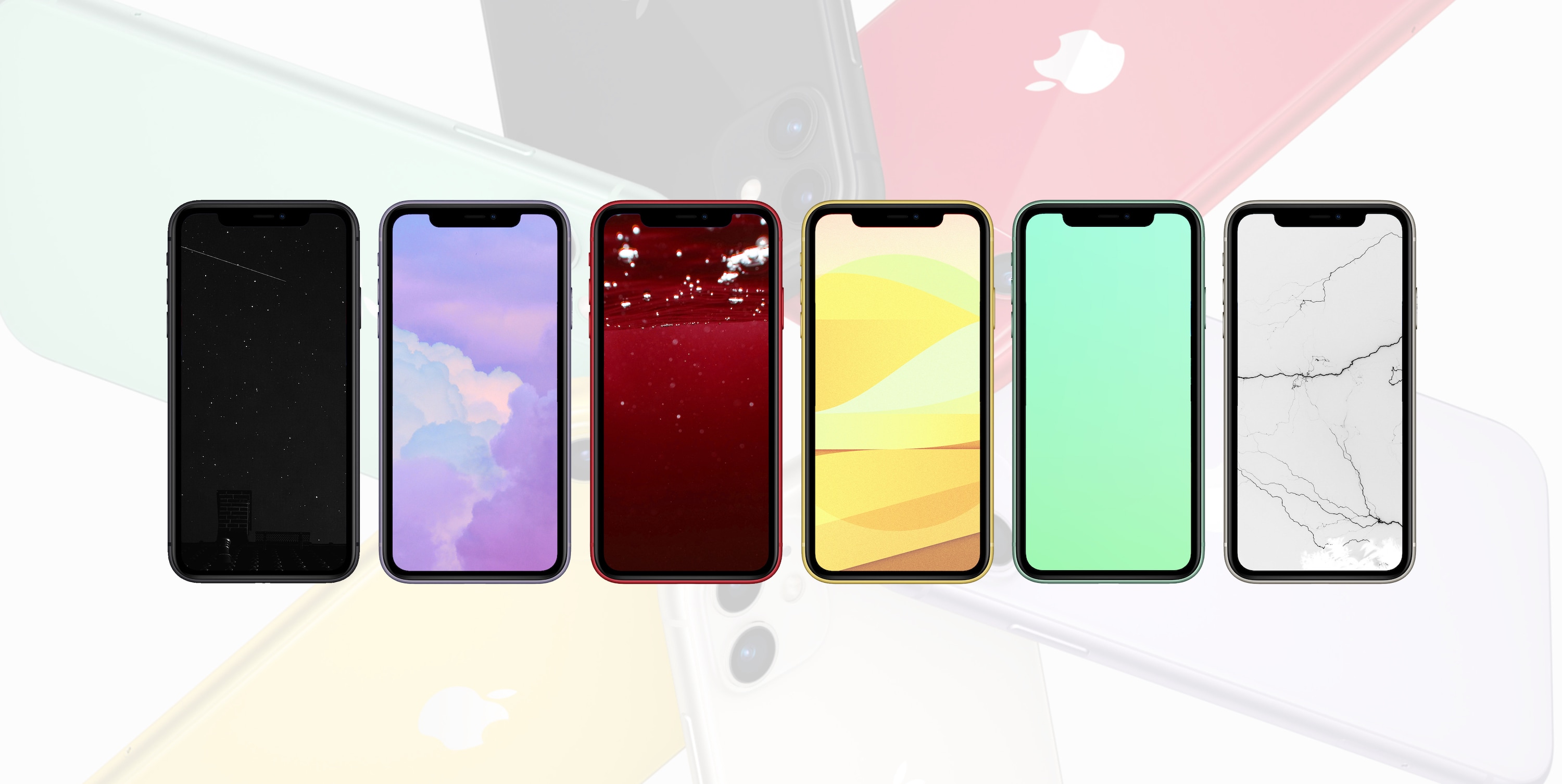 iPhone 11 wallpapers in matching colors