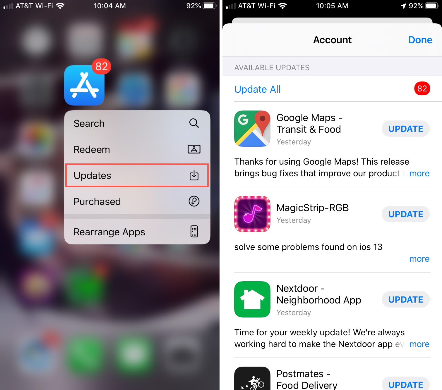 How to quickly access App Store updates from your Home screen
