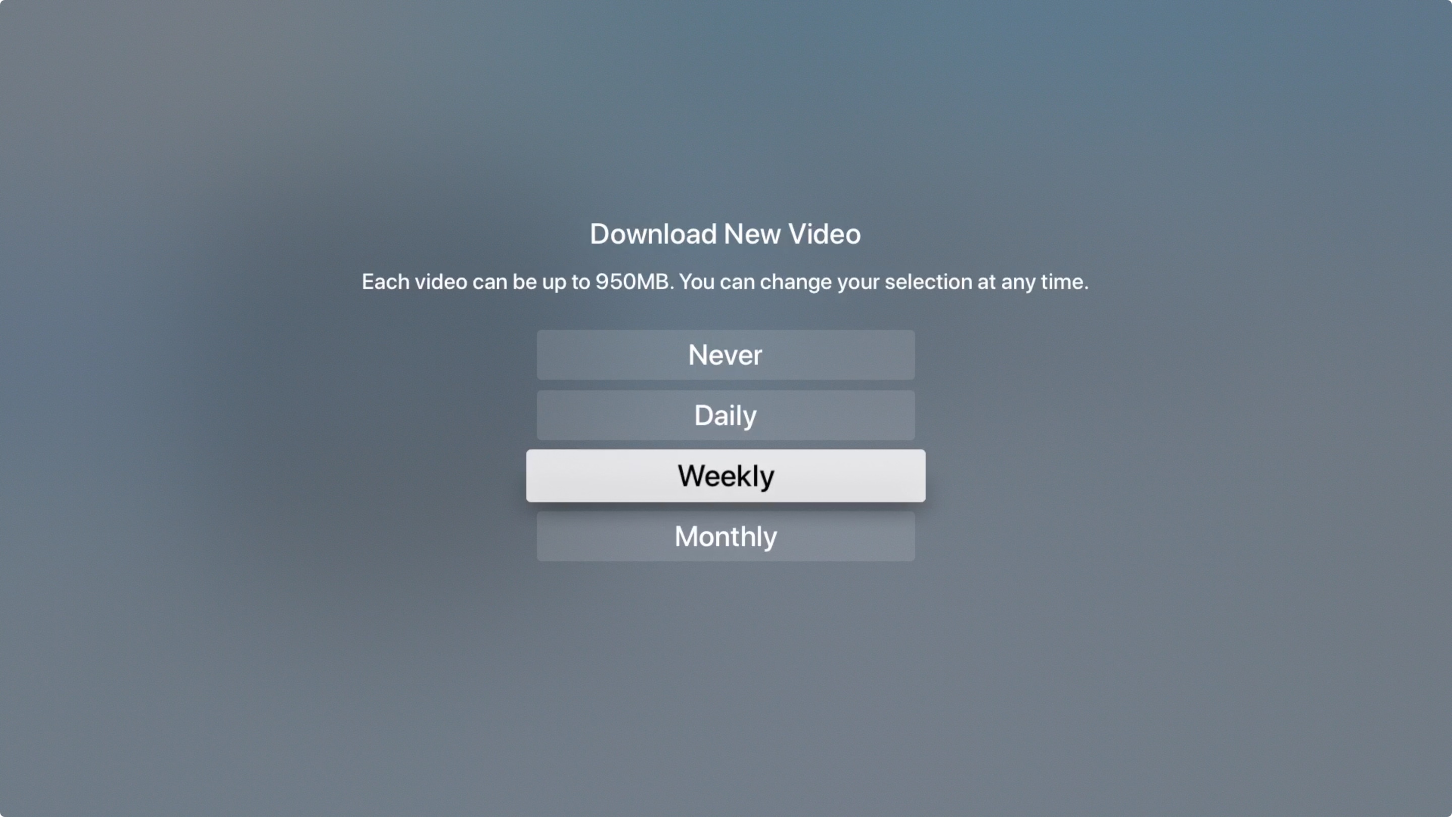 Download New Video Timing on Apple TV