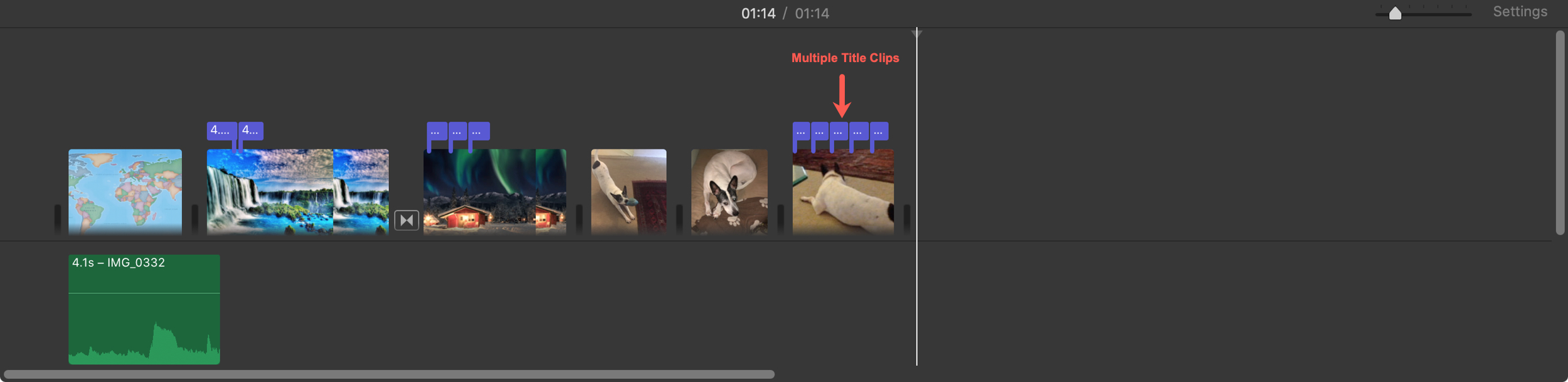Multiple Title Clips iMovie Mac