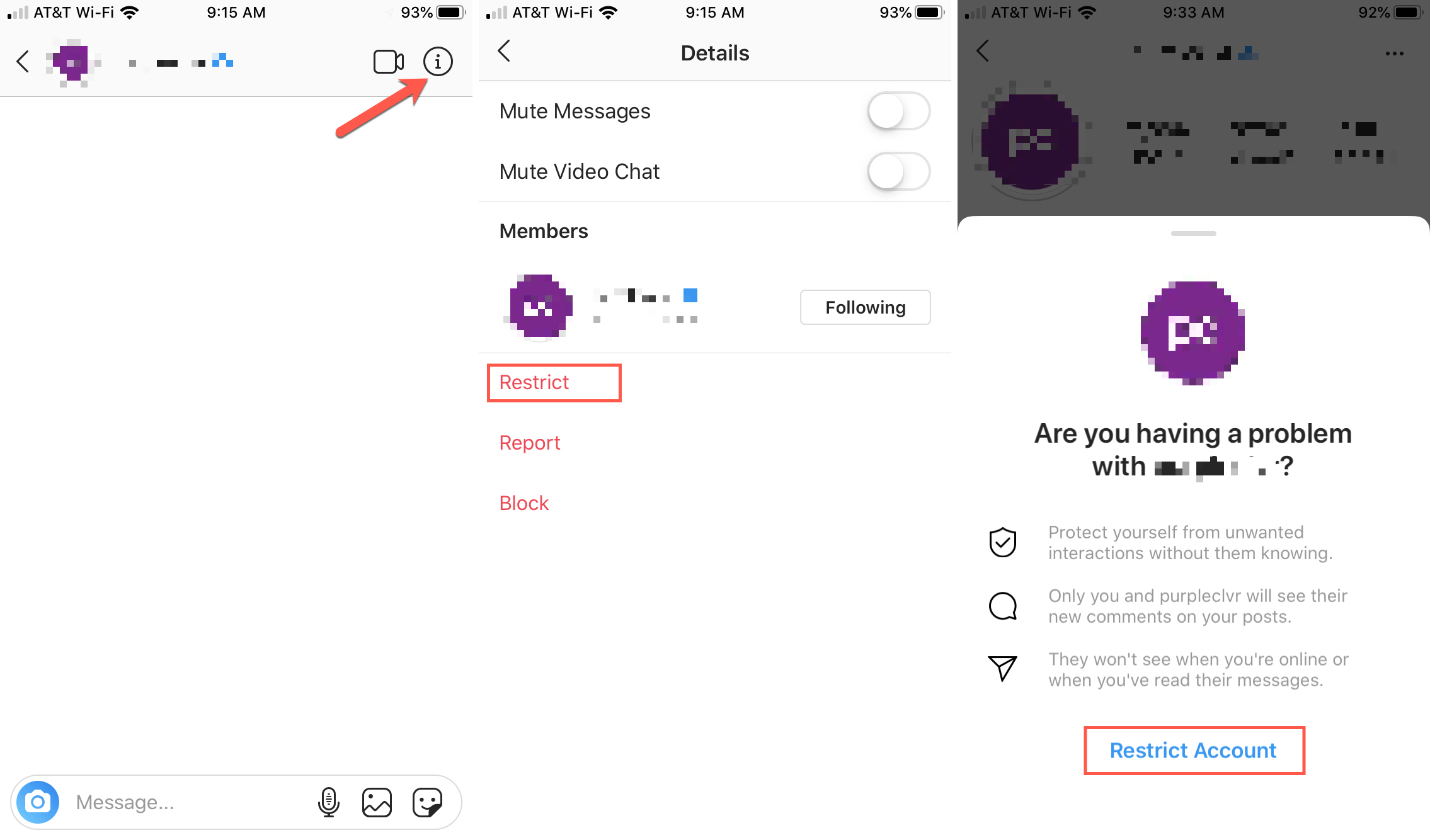 How to Restrict a user in the Instagram app. 