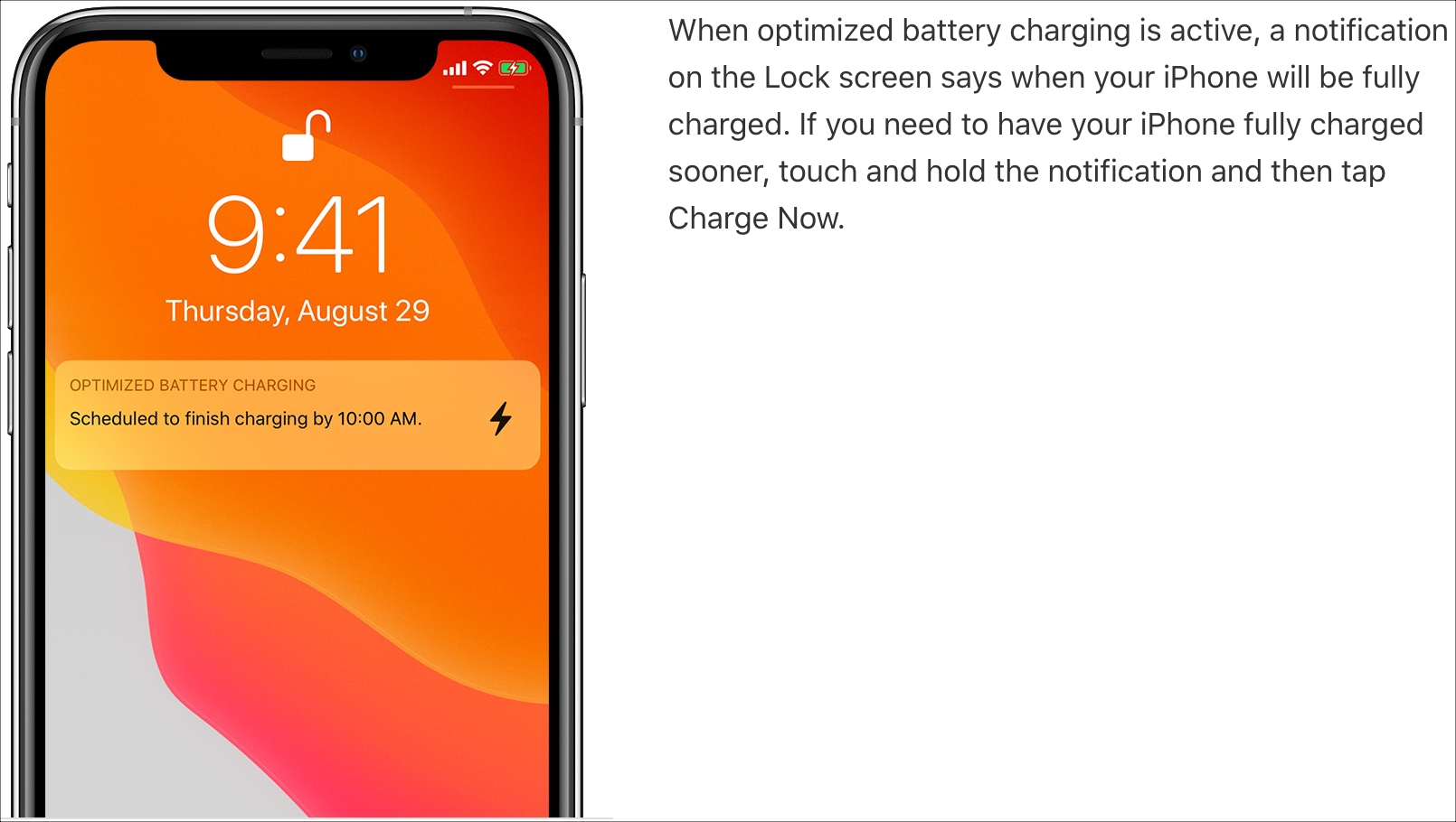 Screenshot Optimize Battery Charging Enabled iPhone