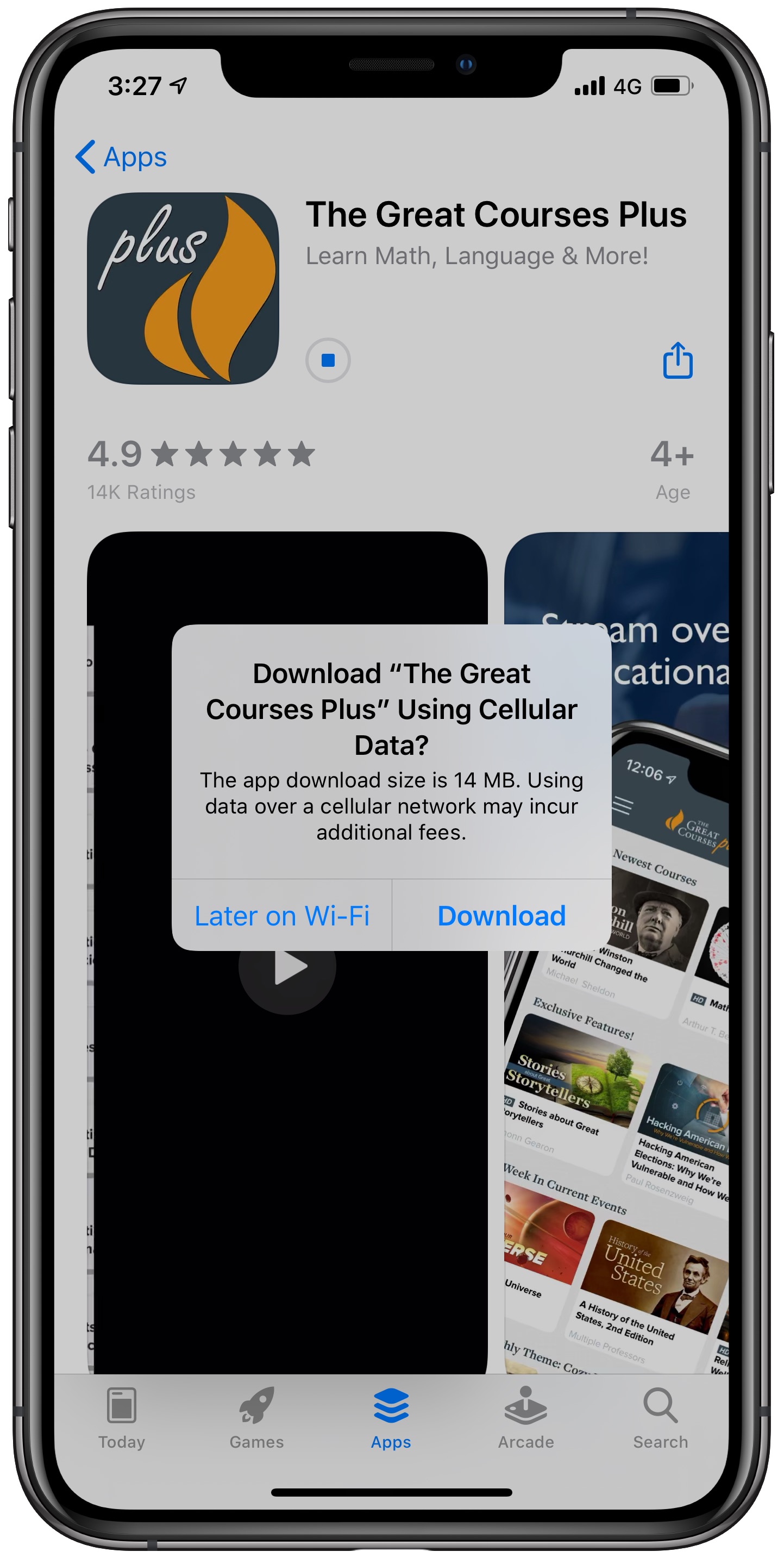 app store cellular download limit