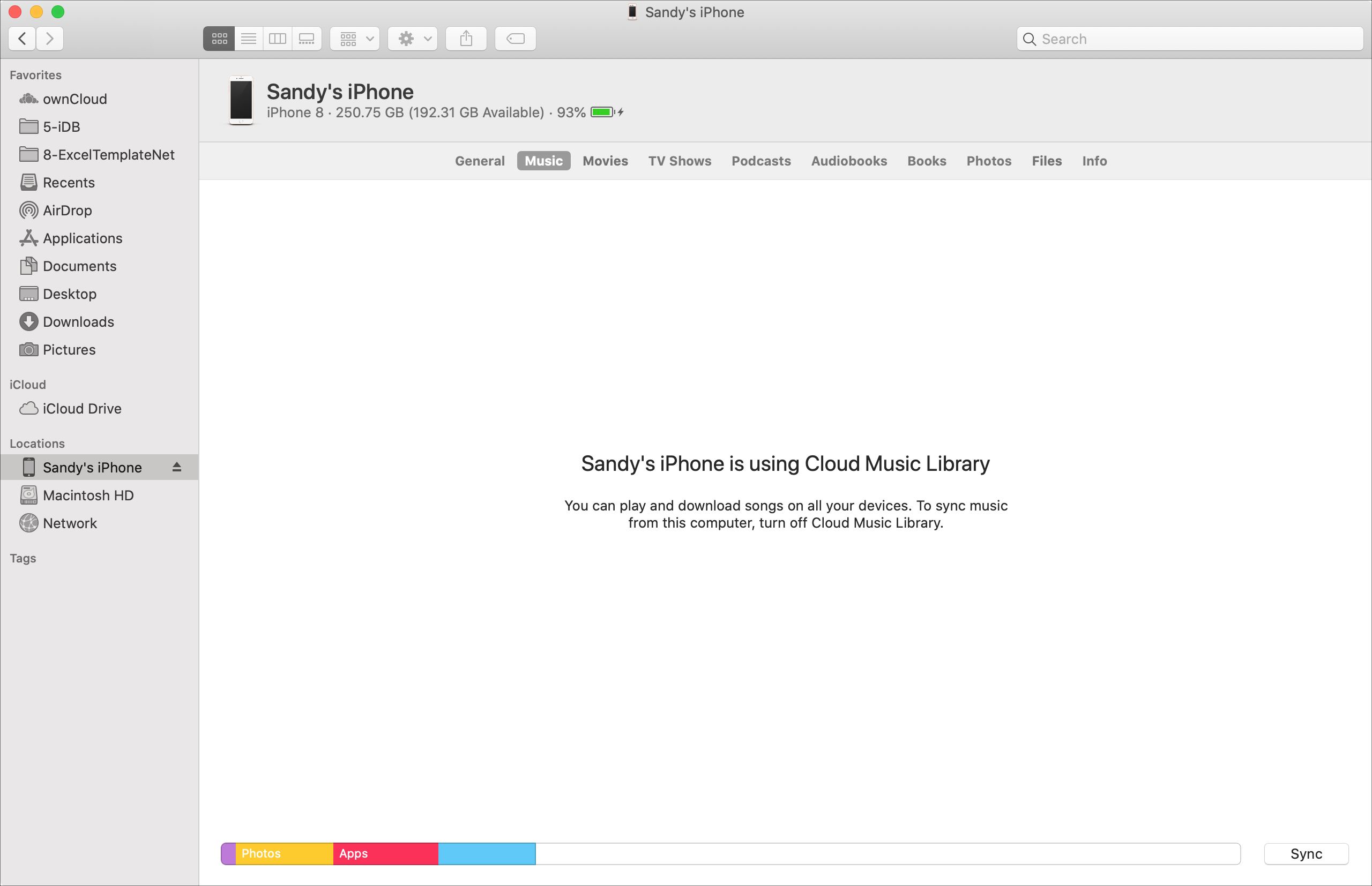 iPhone is Using iCloud for Music Library
