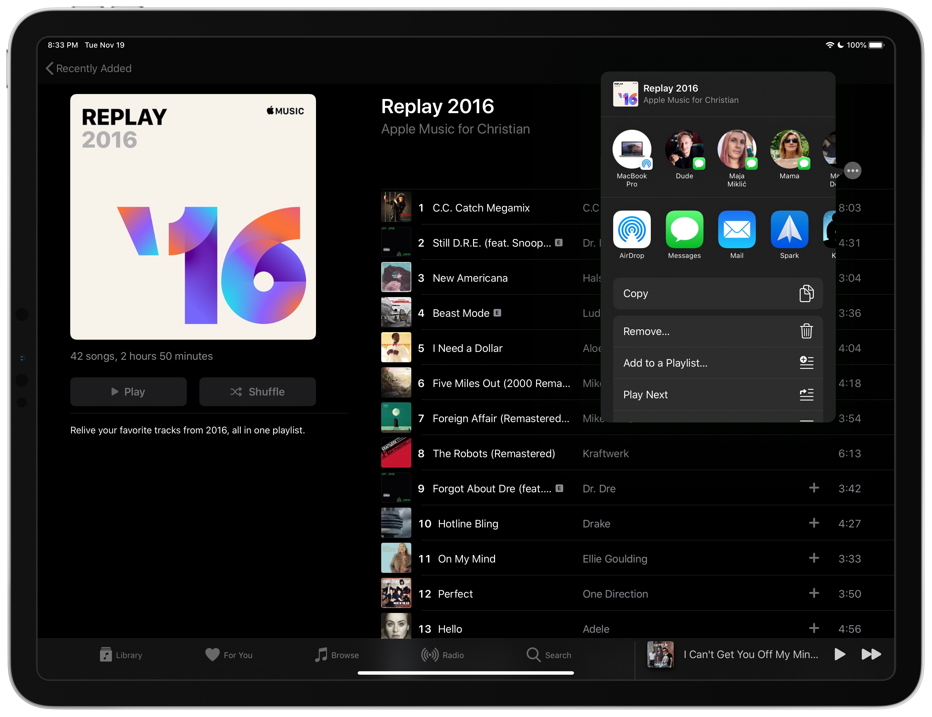 Replay Mixes on iPad Pro