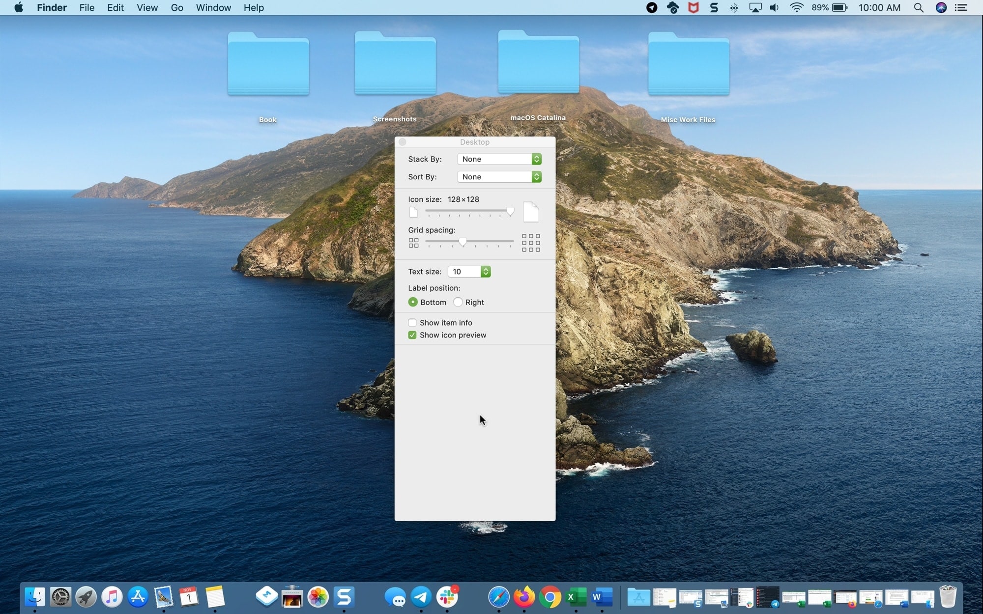Large Icons Small Text Mac desktop