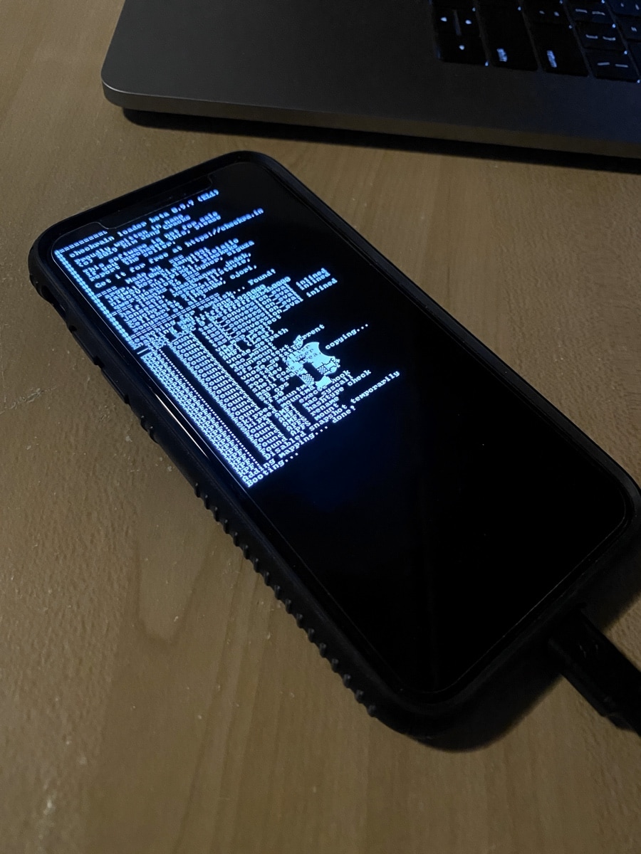 iPhone X being pwned by checkra1n