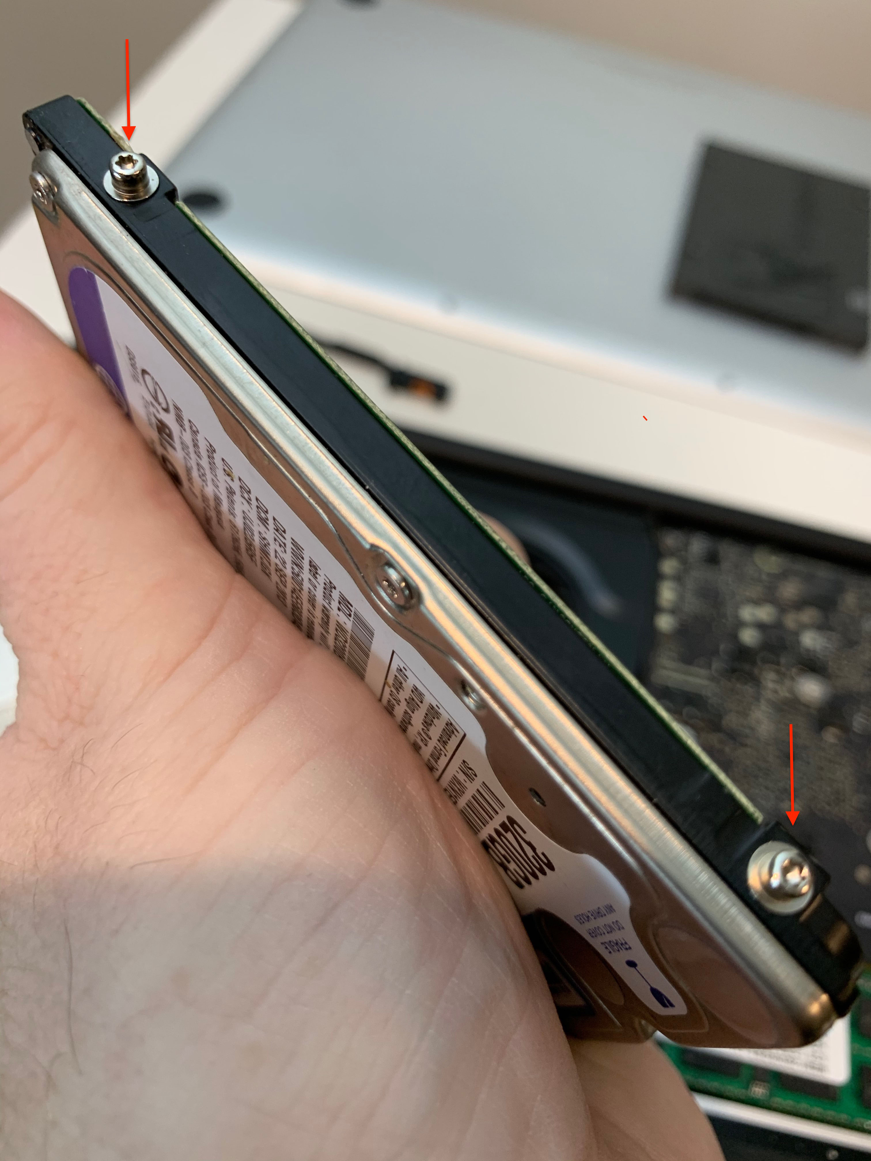 MacBook Pro torx screw locations