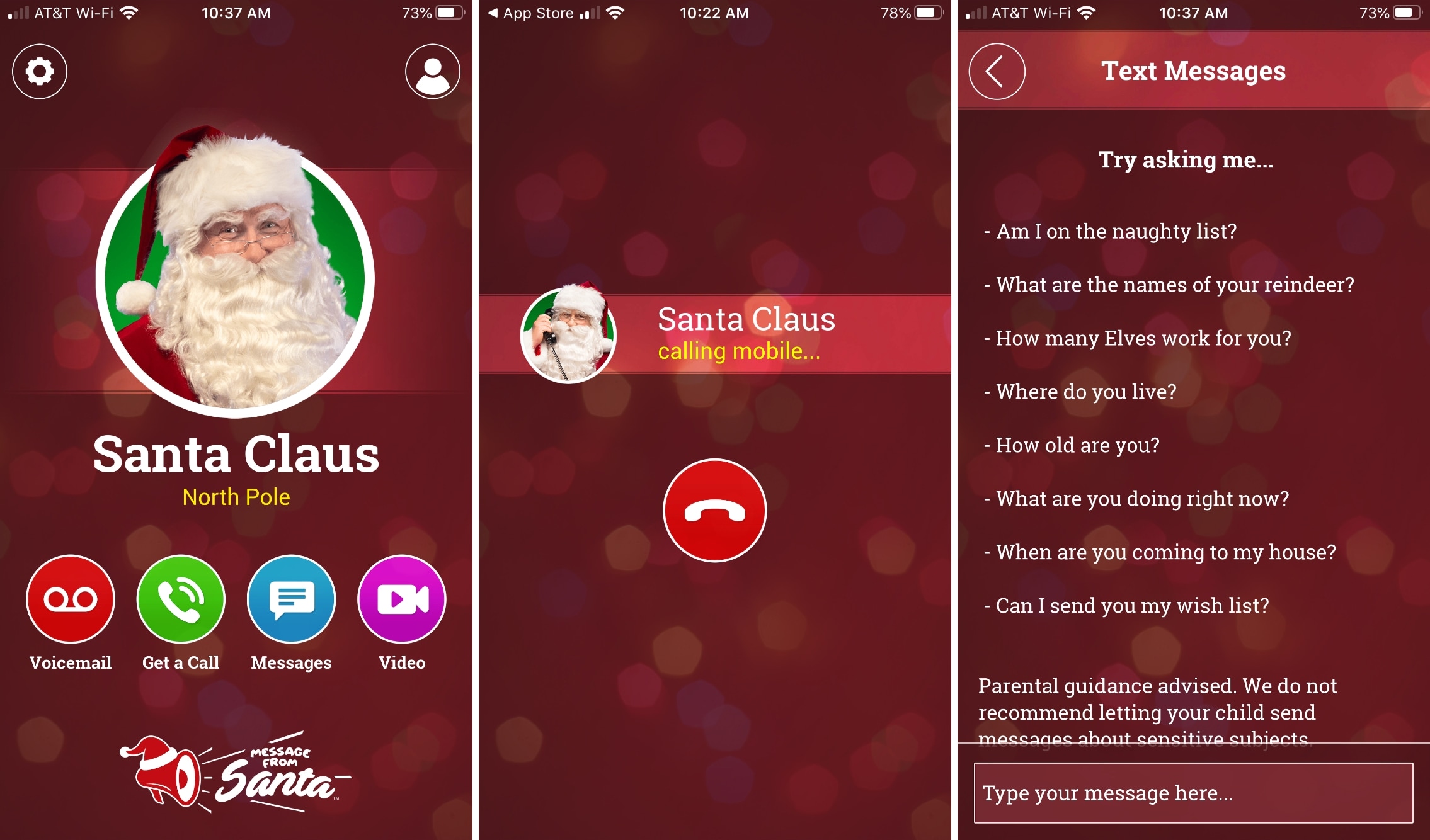 Call Santa iPhone Apps