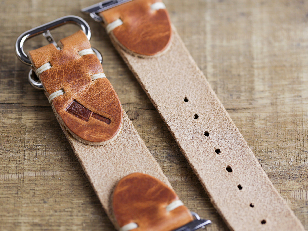 Choice Cuts custom leather watch band underside
