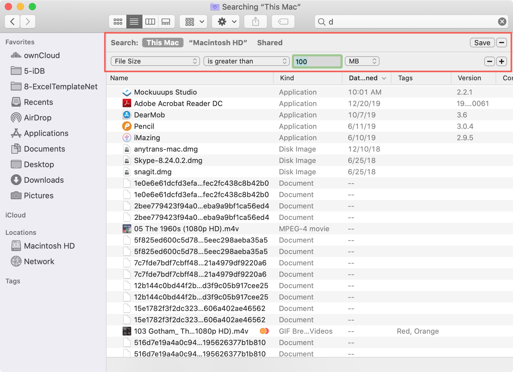 Finder Search Large Files Mac