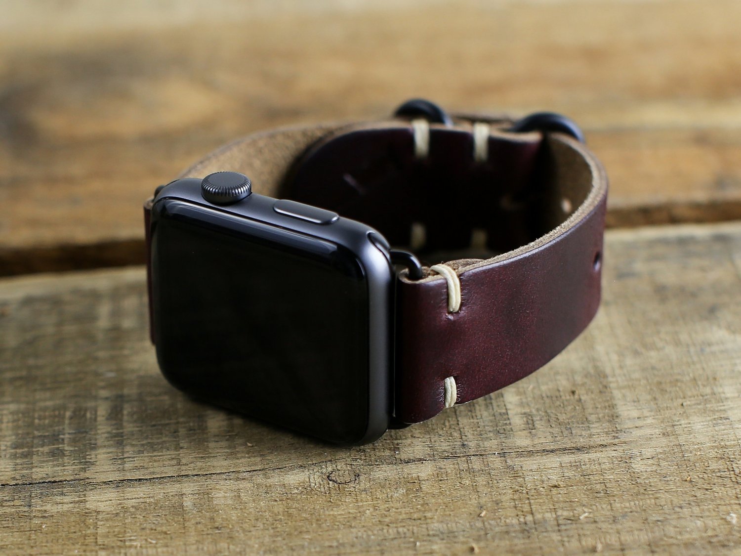 Choice Cuts custom leather watch band Horween color