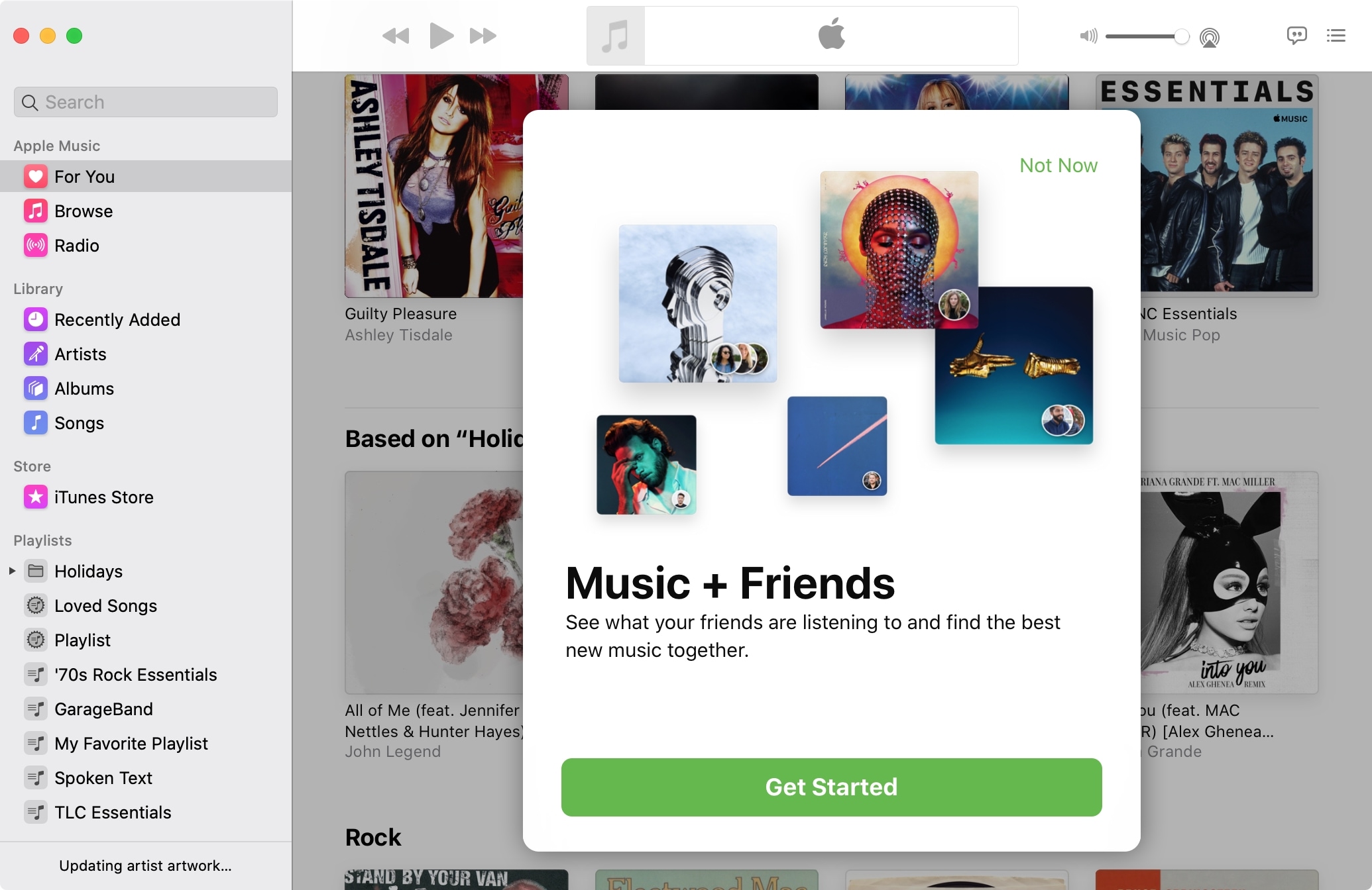 Music and Friends Apple Music Mac