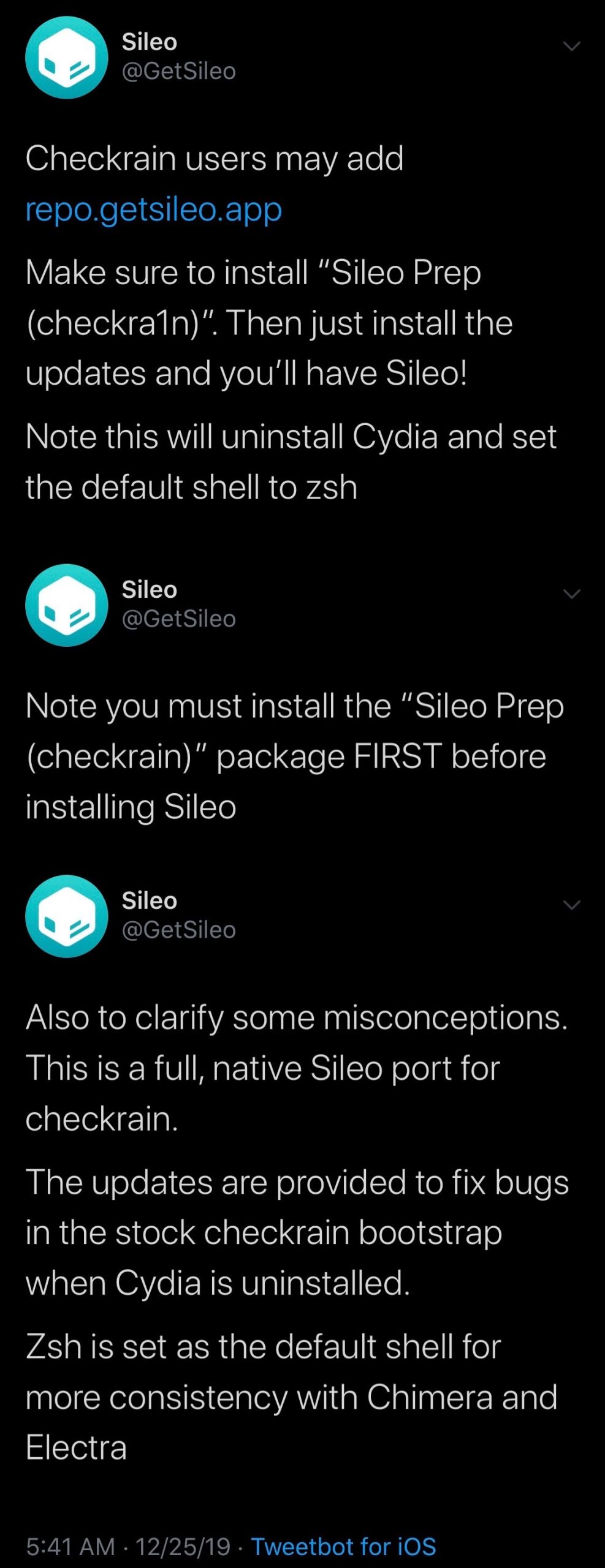 Sileo checkra1n notice