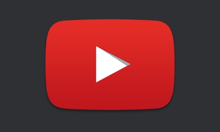 YouTube dark icon.