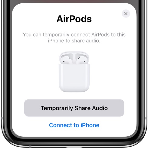 share audio with AirPods