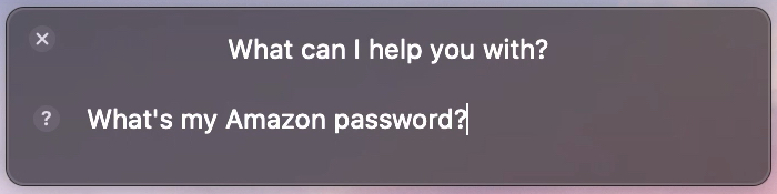 Whats My Amazon Password Siri Mac