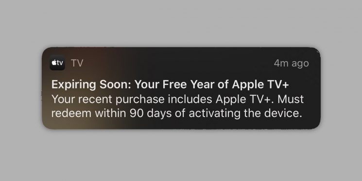 Apple begins warning users to sign up for their free year of Apple TV+ ...
