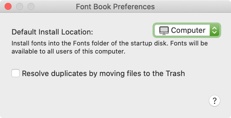 Font Book Preferences Computer Mac