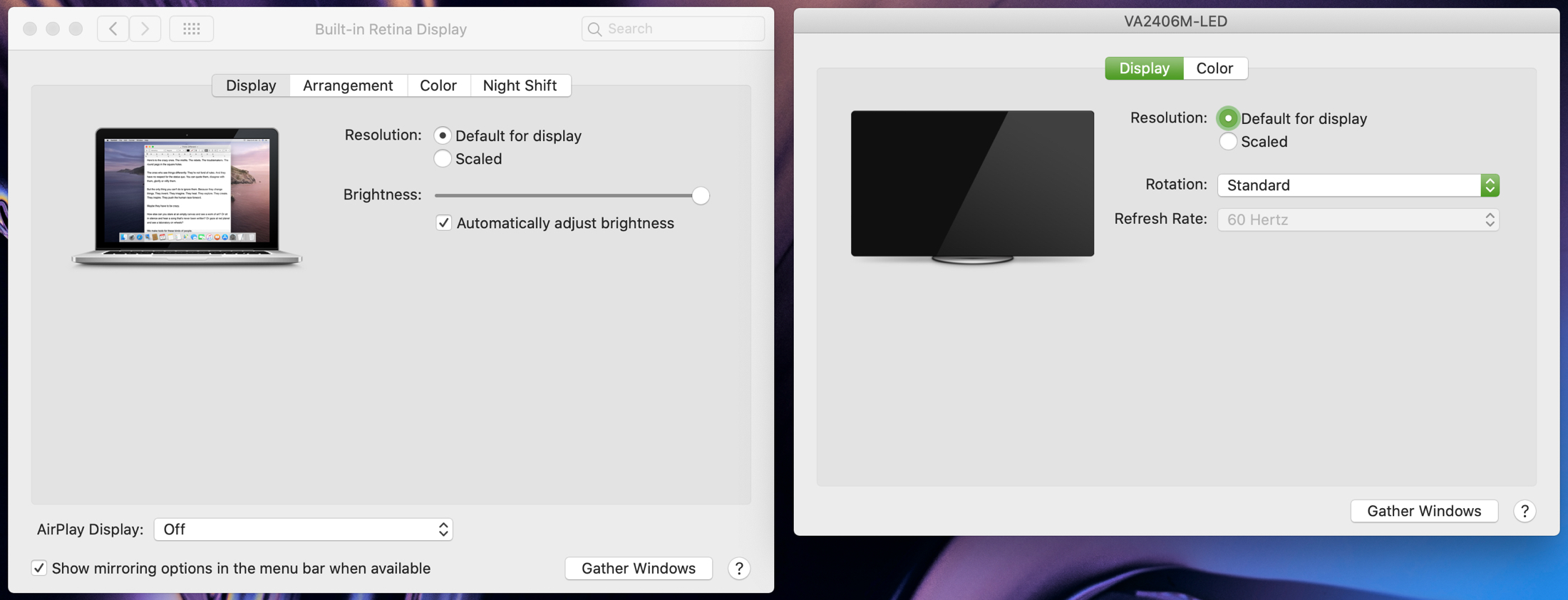 Mac External Displays Preferences Both