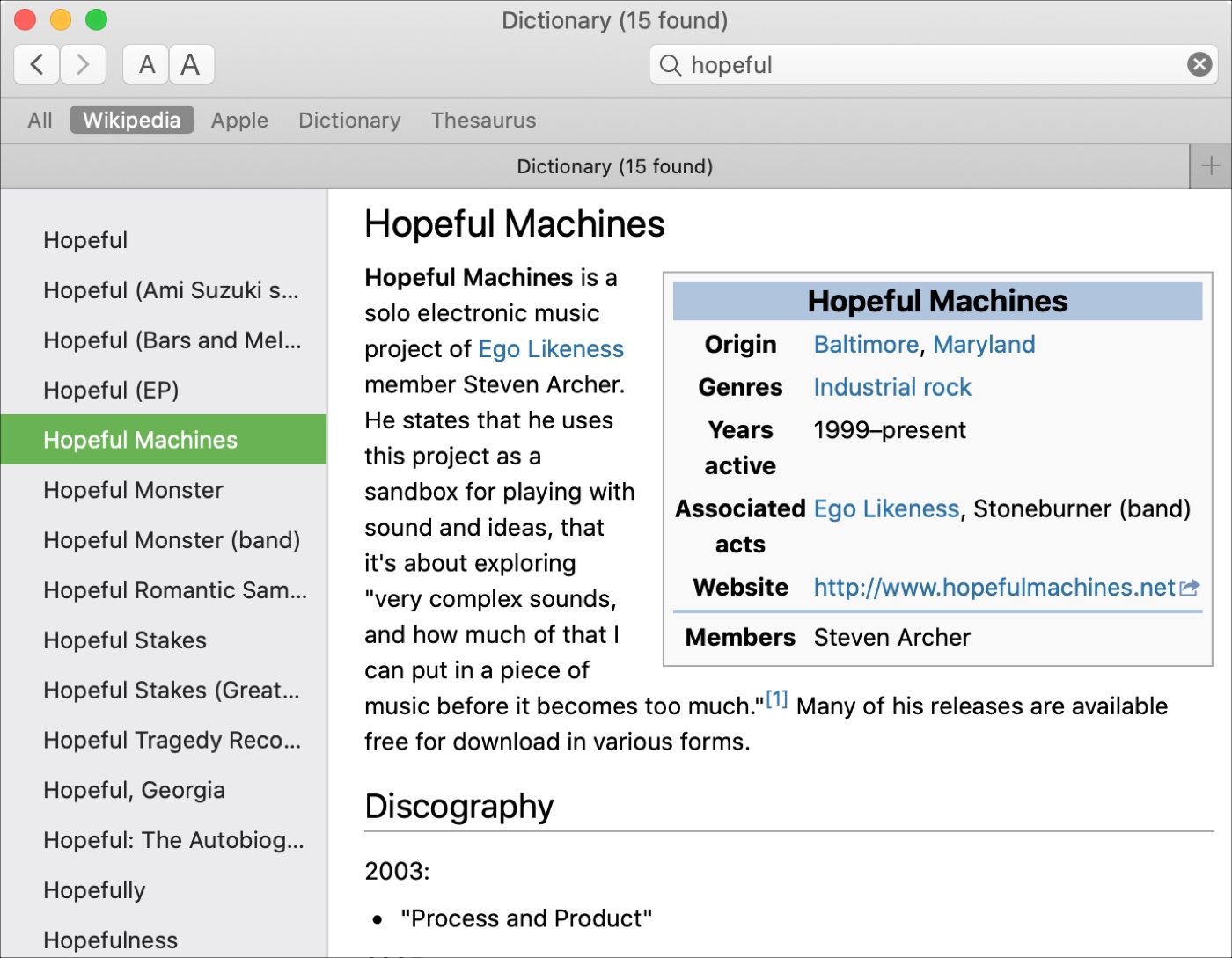 Dictionary App Wikipedia Mac