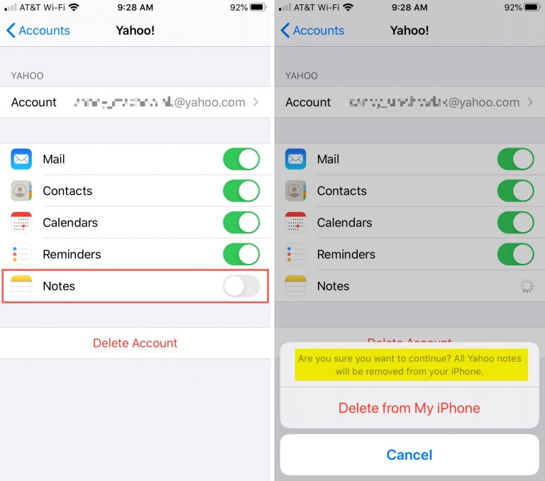 How to add, deactivate, and remove accounts in Apple Notes