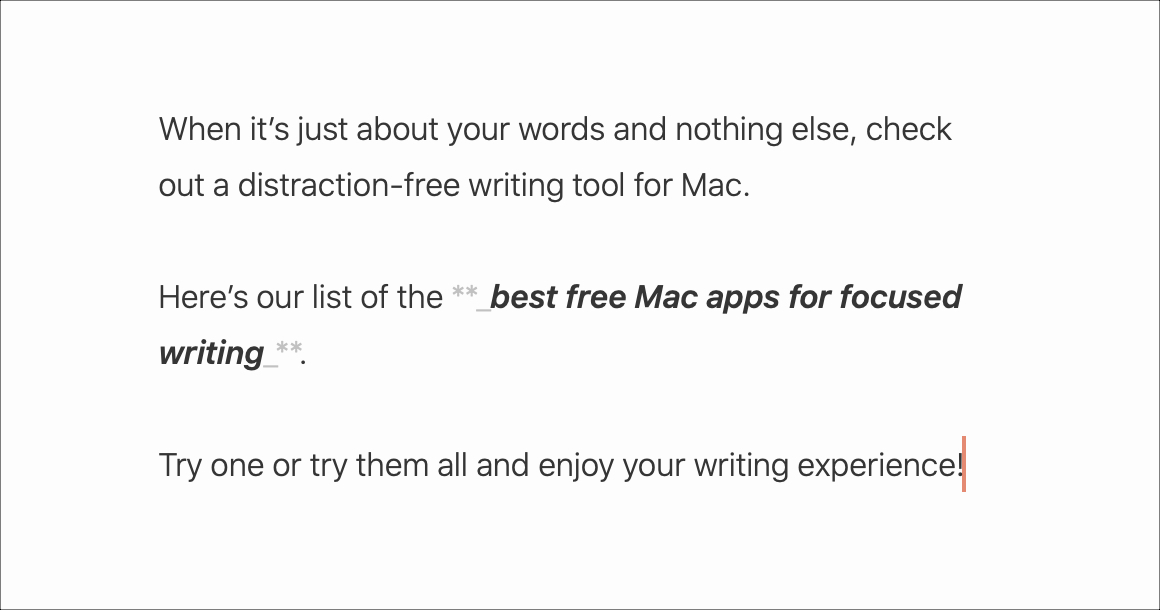 Distraction-free writing apps for Mac - Paper