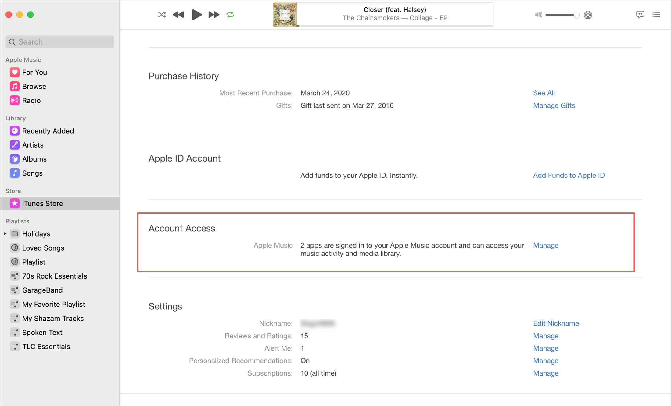 Mac Music Account Access Apple Music